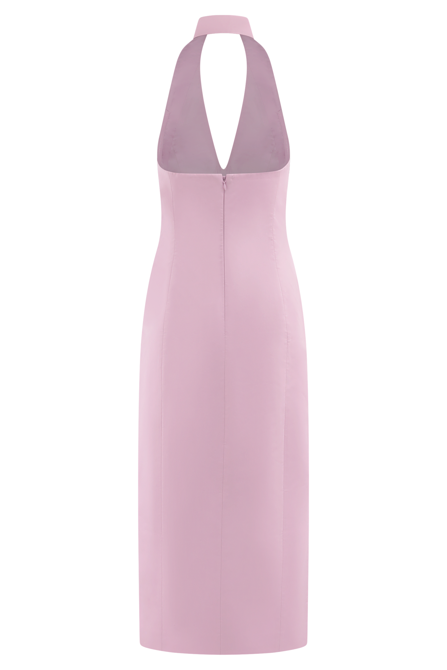 Simona Halter Neck Midi Dress - Blush Pink #8