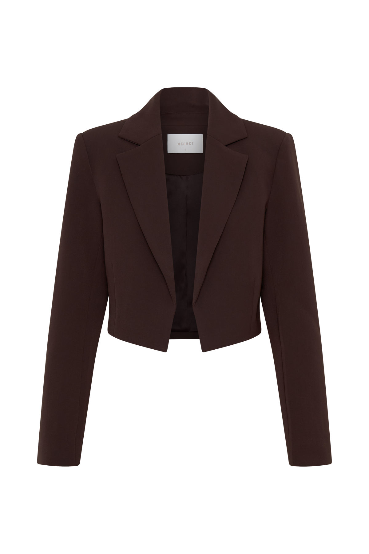 Simone Cropped Suiting Blazer - Dark Chocolate