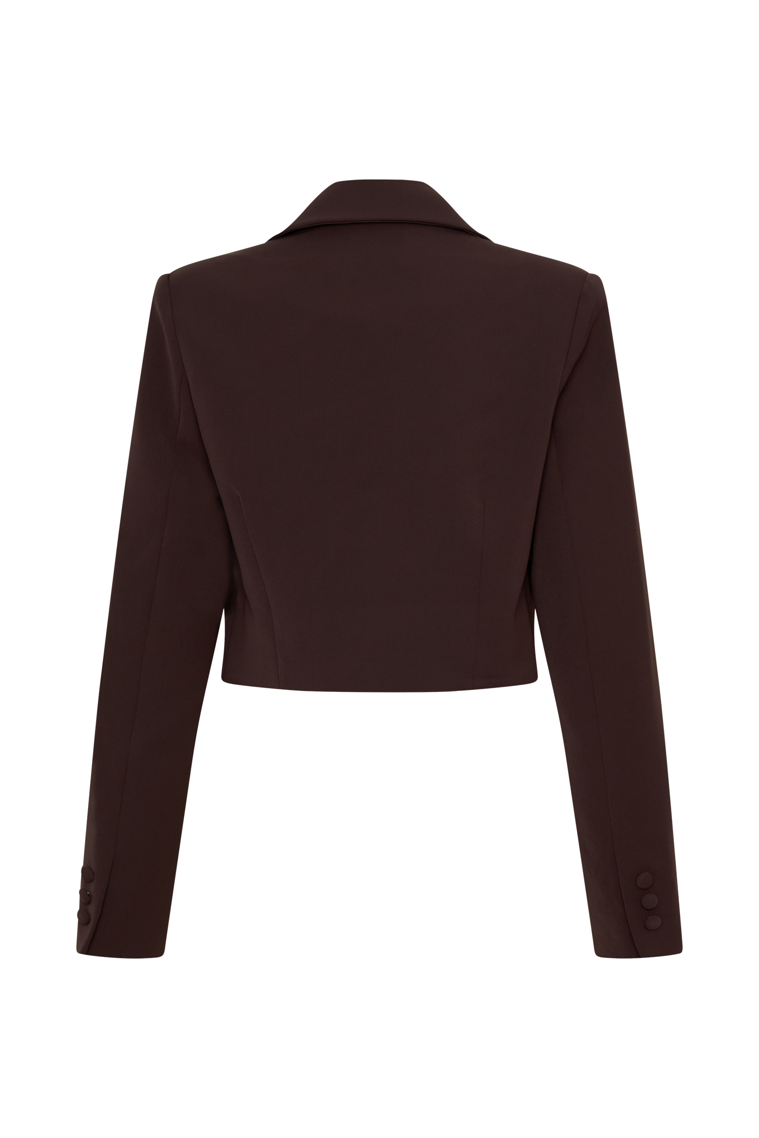 Simone Cropped Suiting Blazer - Dark Chocolate #6