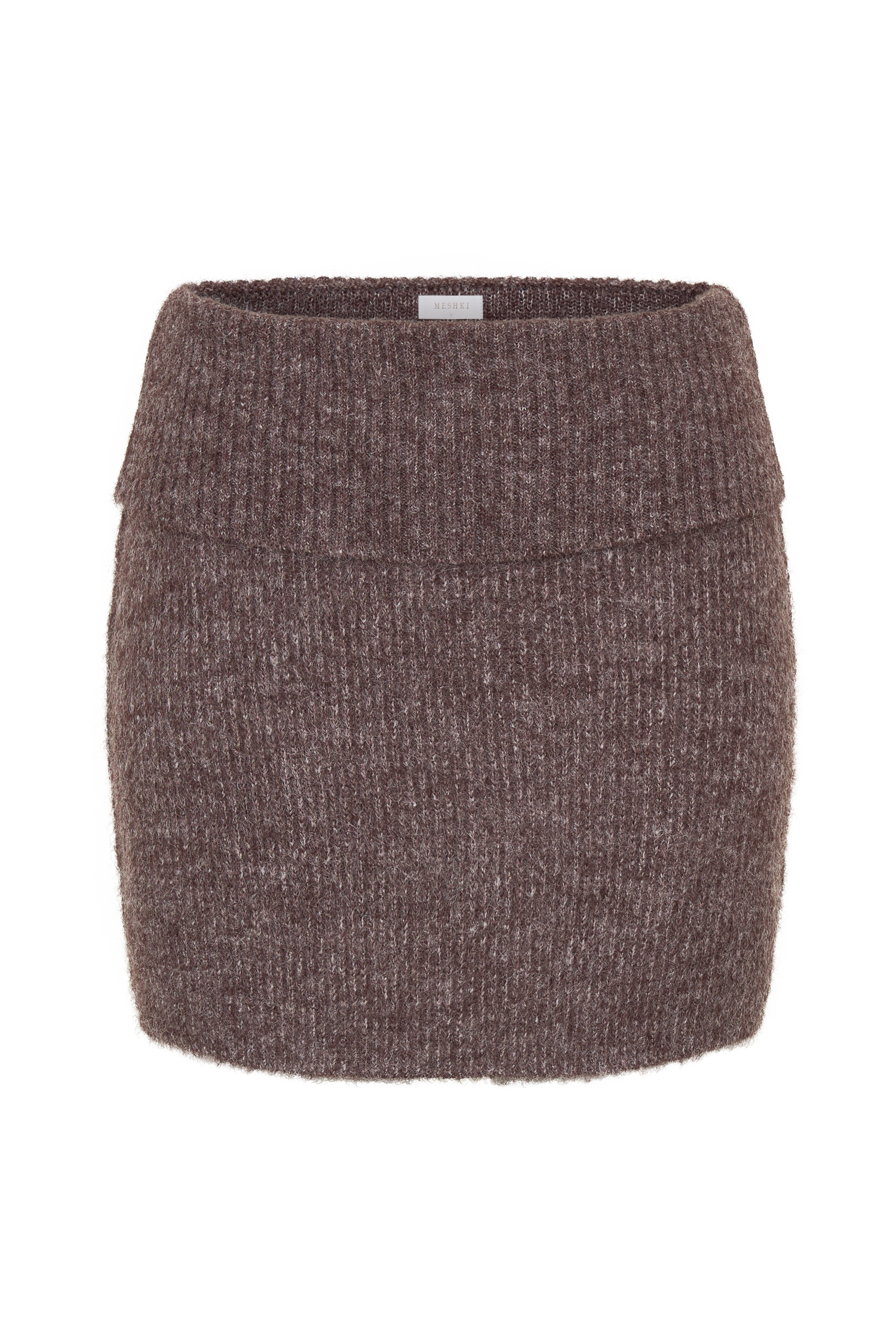 Skylaine Knit Mini Skirt - Brown Marle #11