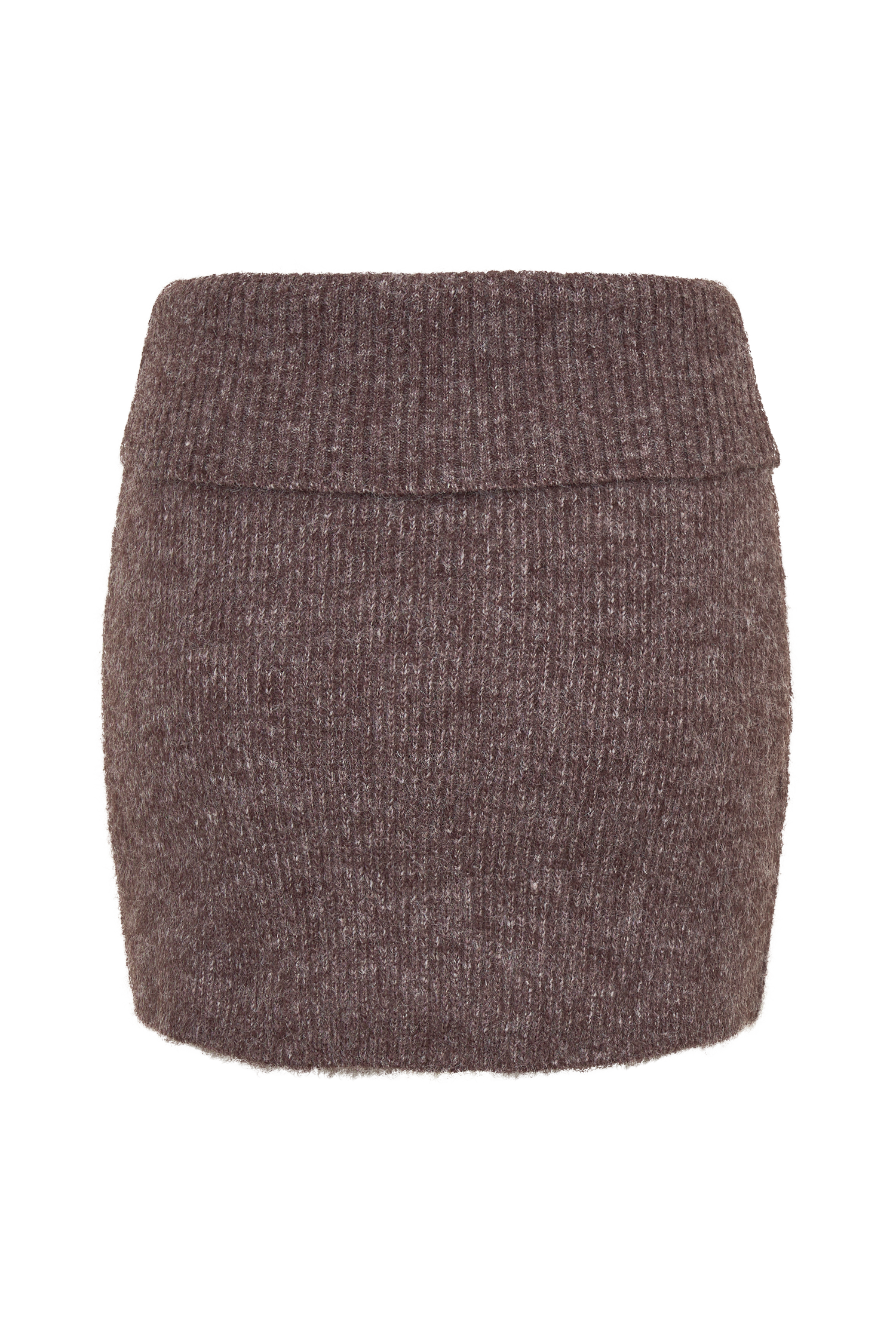 Skylaine Knit Mini Skirt - Brown Marle #10