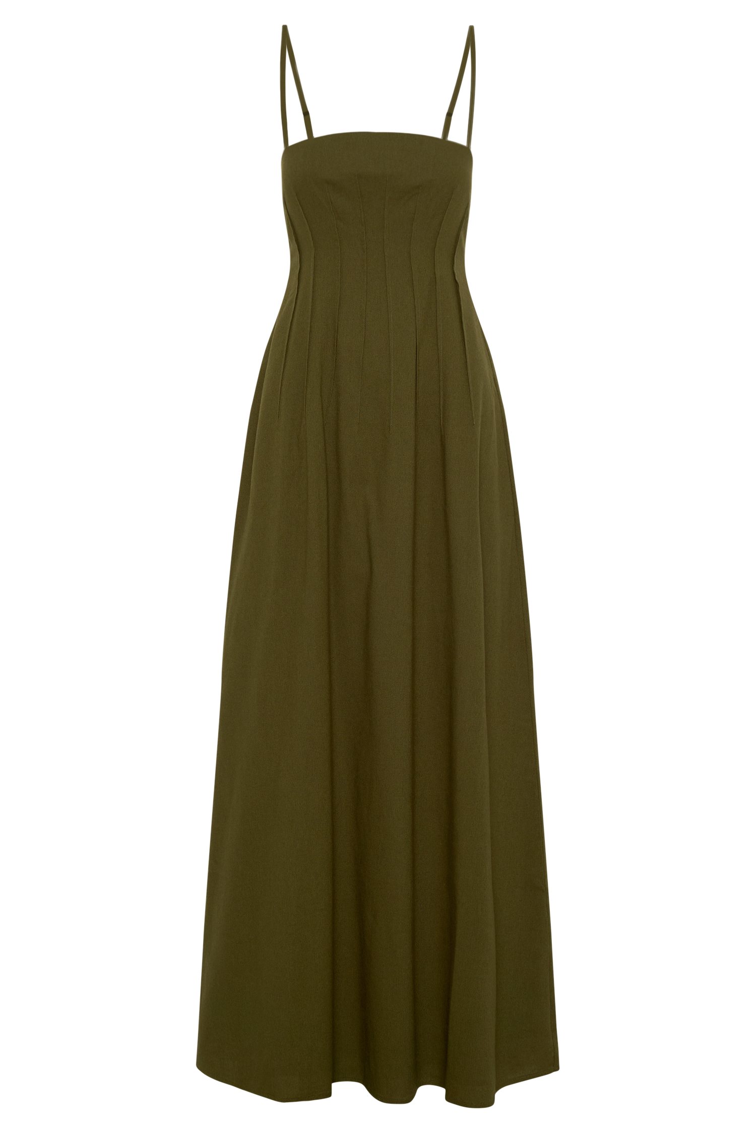 khaki maxi dress uk The Handloom Zoe Maxi Dress