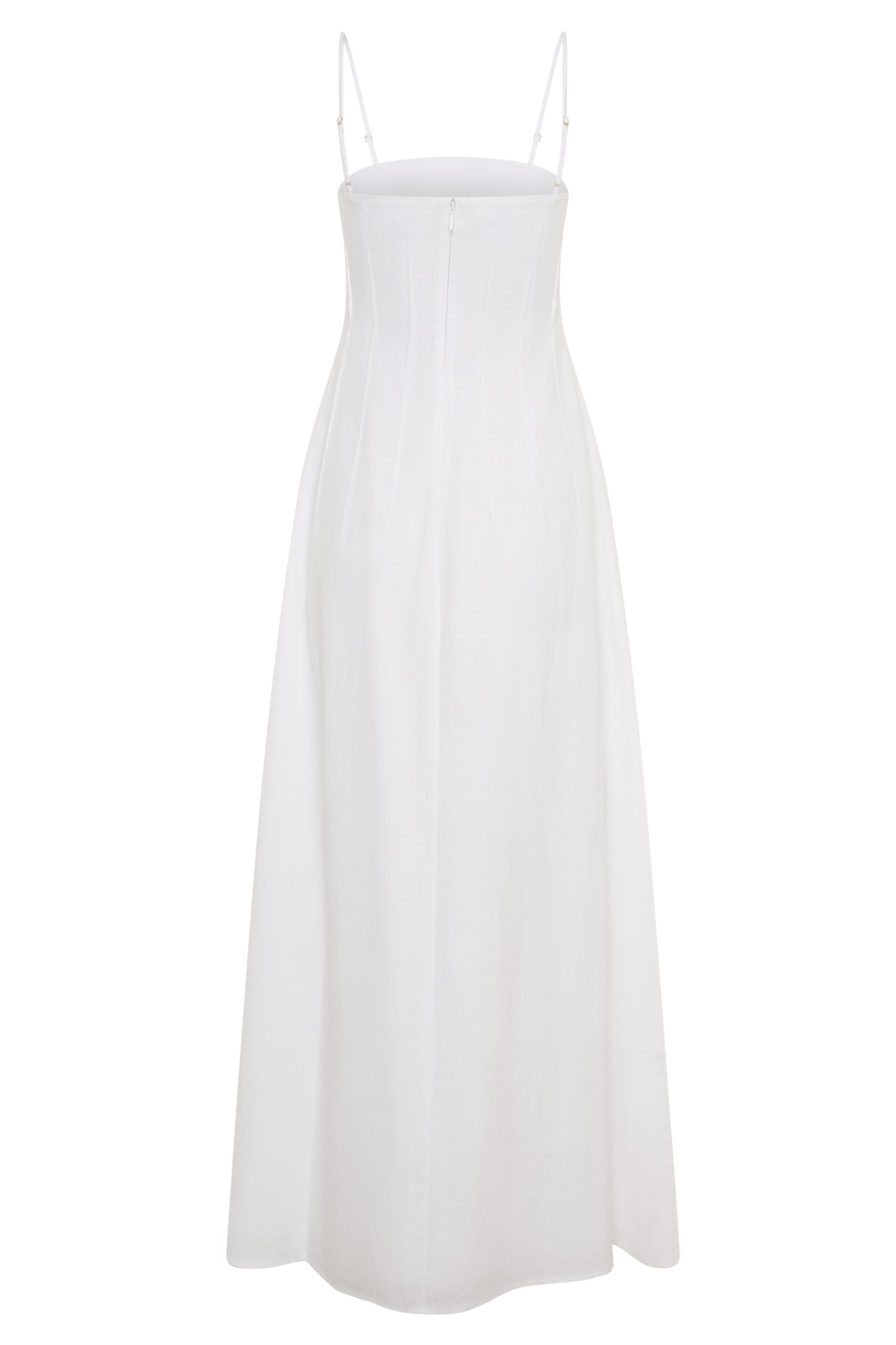 Sofie Pintuck Linen Maxi Dress - White #6