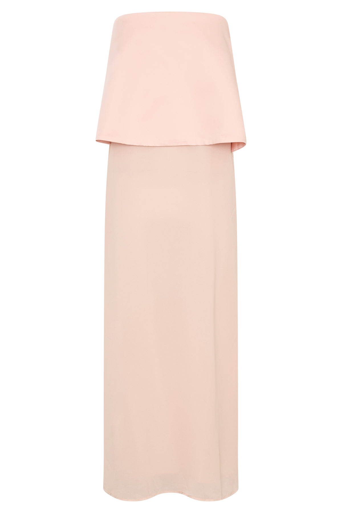 Sophia Satin Strapless Maxi Dress - Peach #9