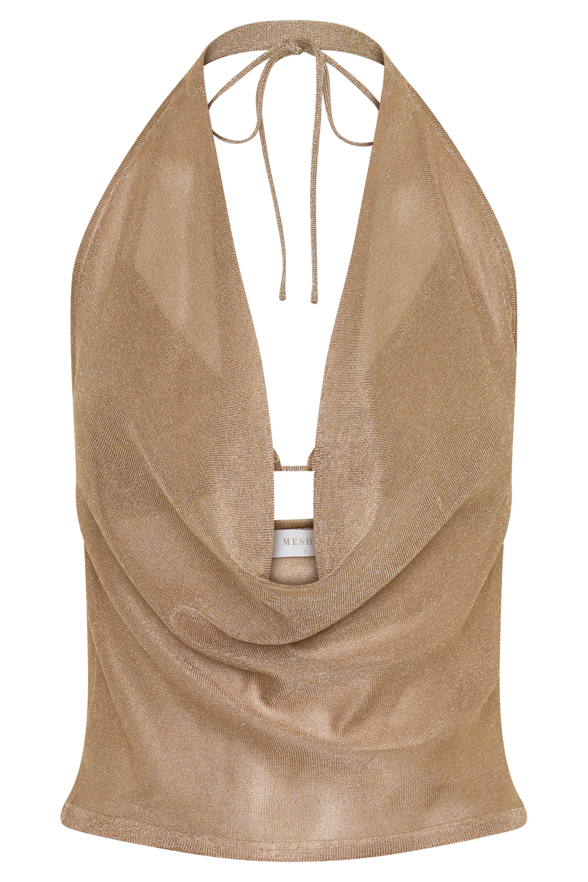 Stan Lurex Cowl Neck Top - Gold #9