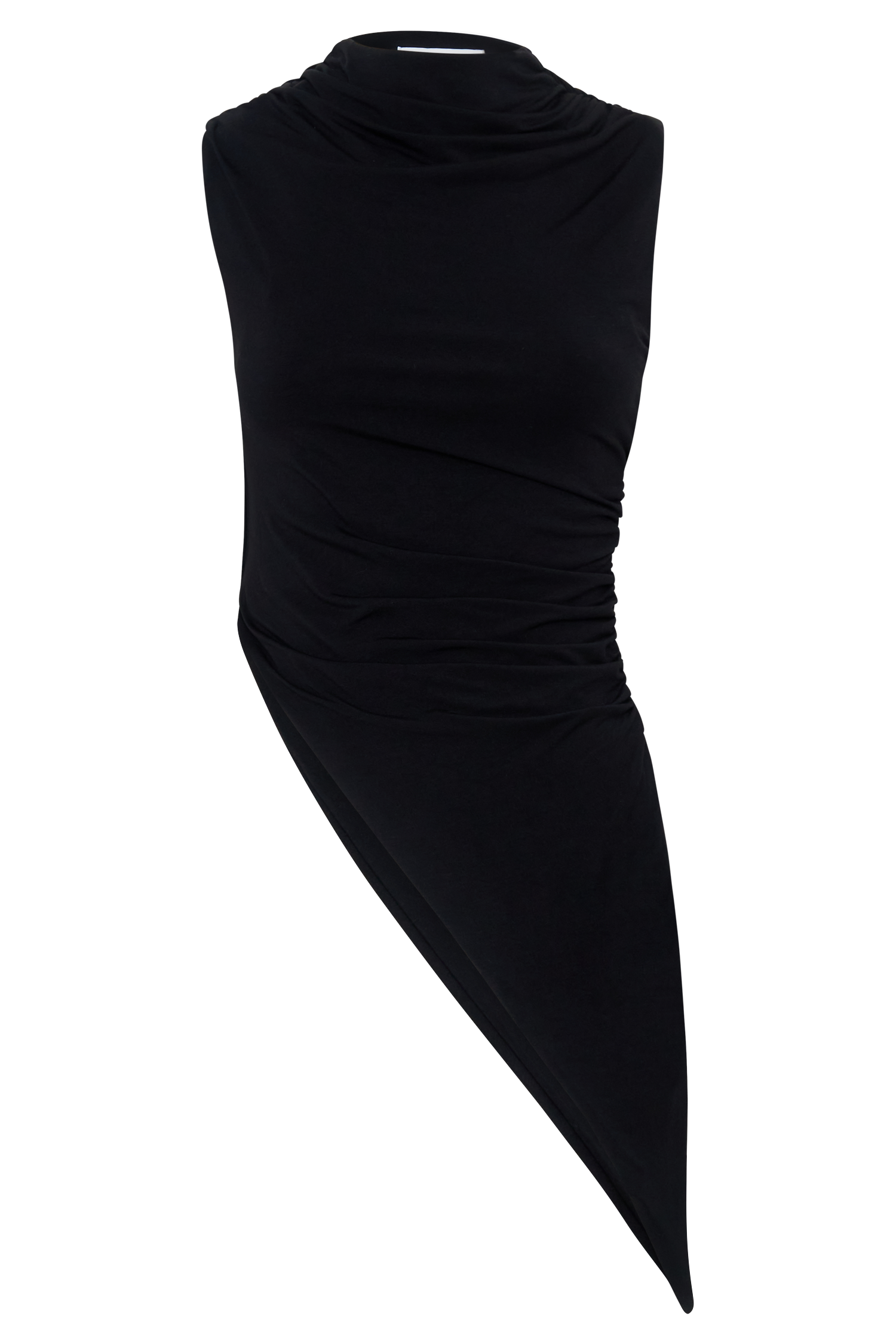 Suong High Neck Gathered Top - Black #13