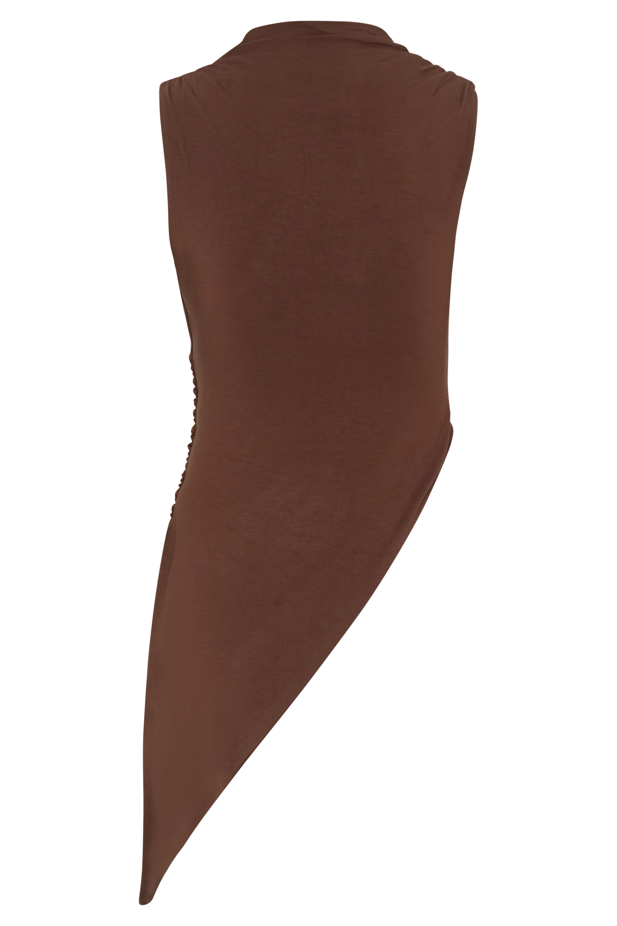 Suong High Neck Gathered Top - Mocha #8