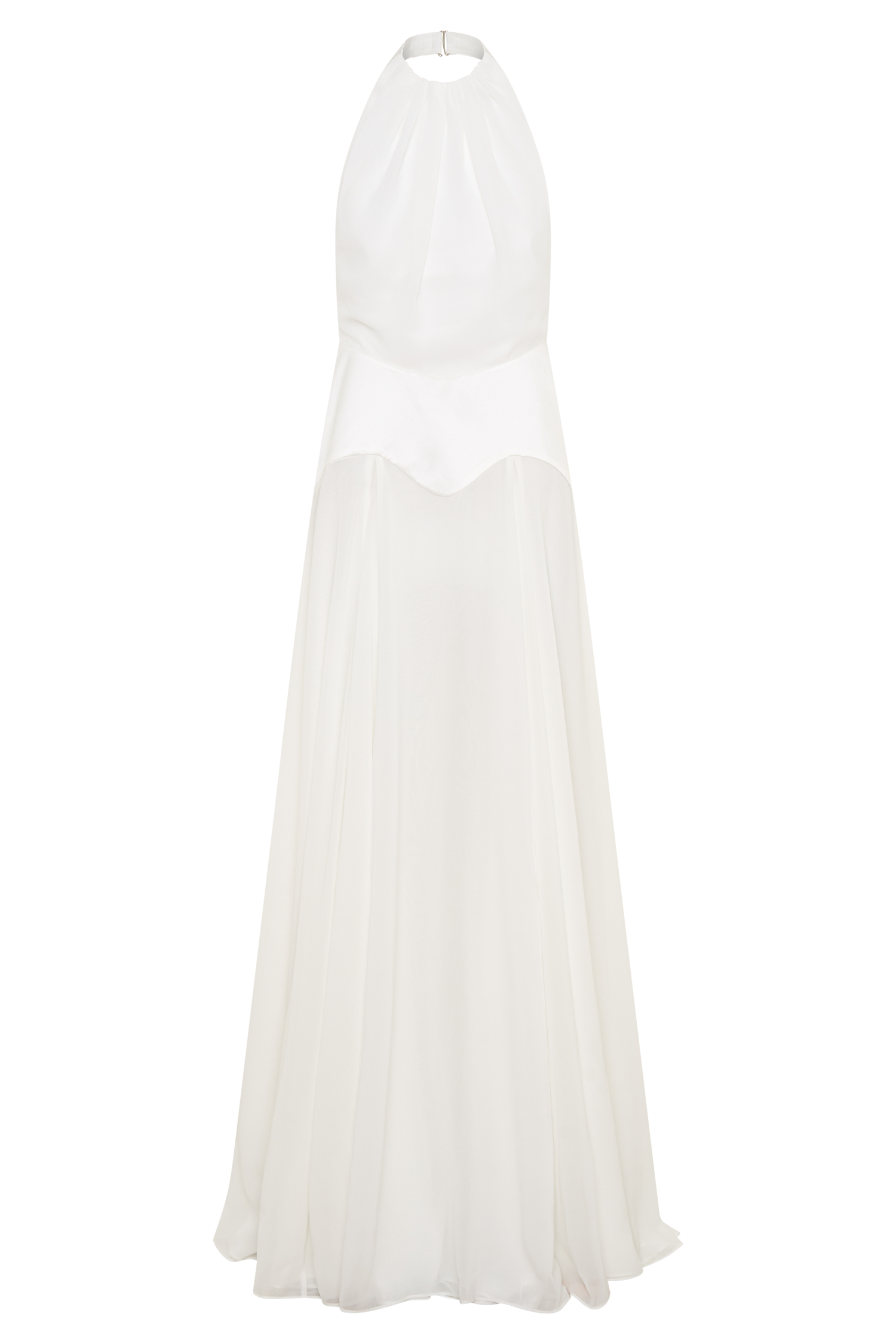 Susan Chiffon Halter Maxi Dress - Ivory #12