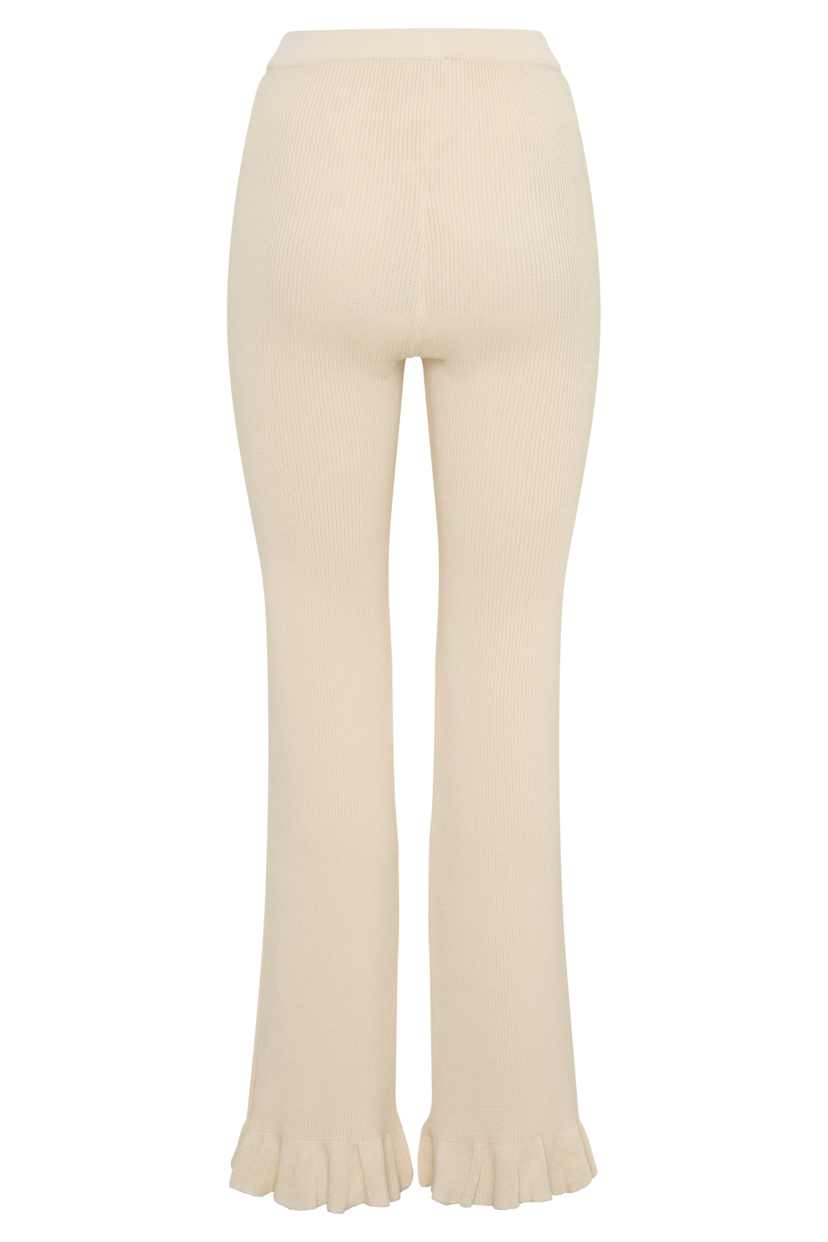 Suzie Ribbed Flared Pants - Ivory #8