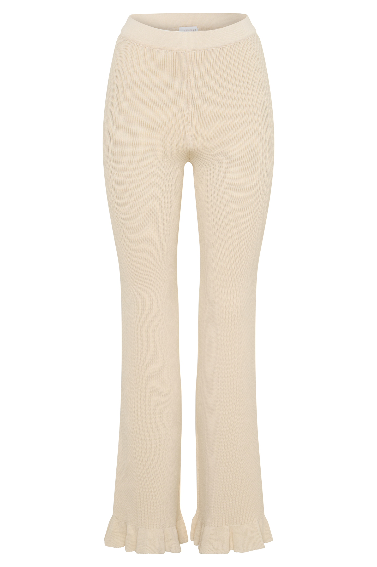 Suzie Ribbed Flared Pants - Ivory