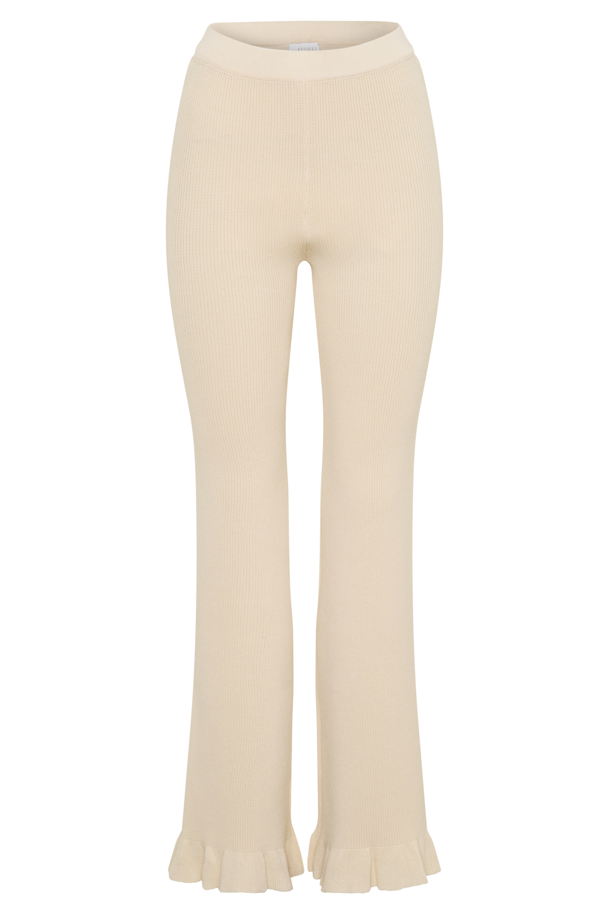 Suzie Ribbed Flared Pants - Ivory #9