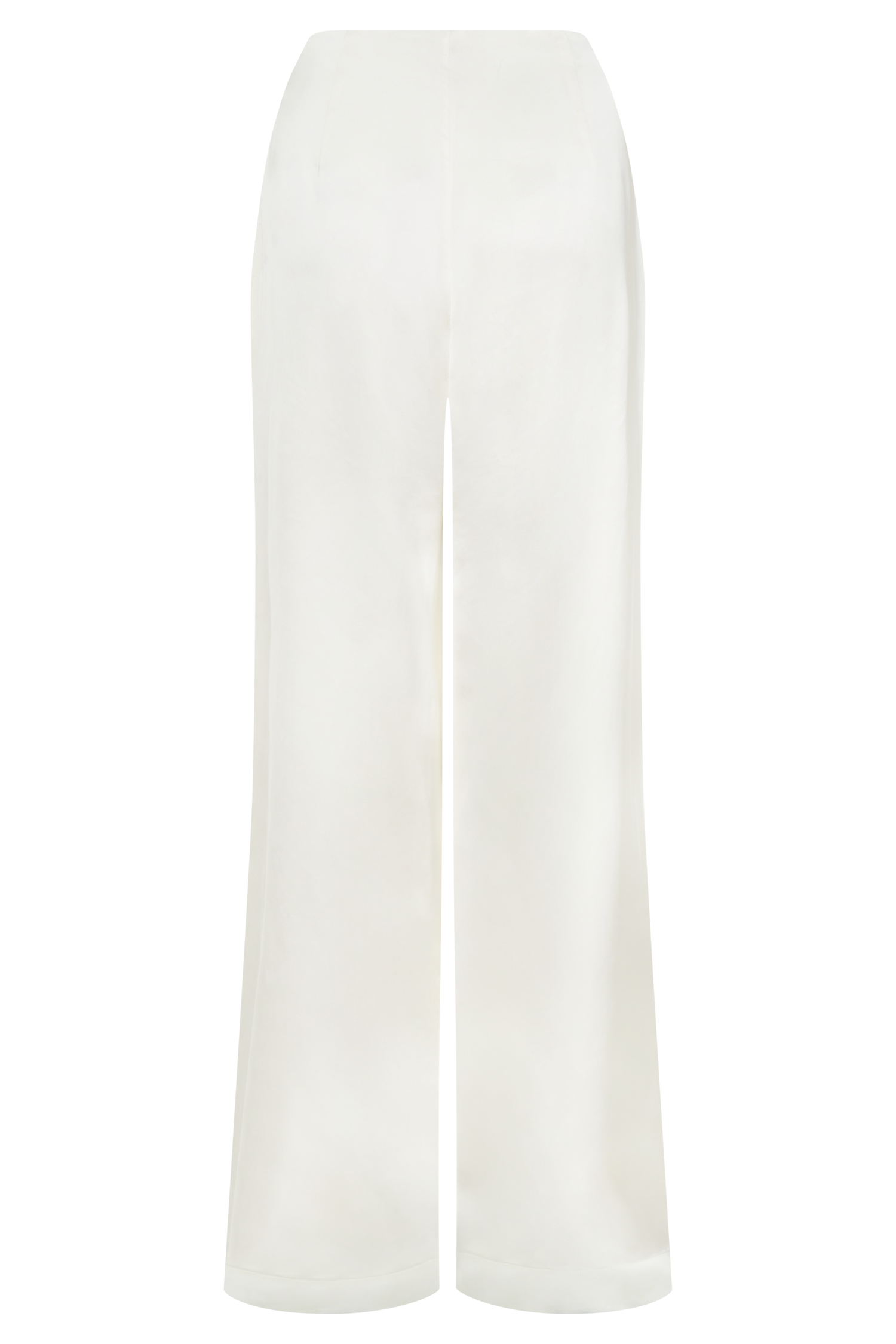 Sydney Straight Leg Satin Pants - Ivory #5