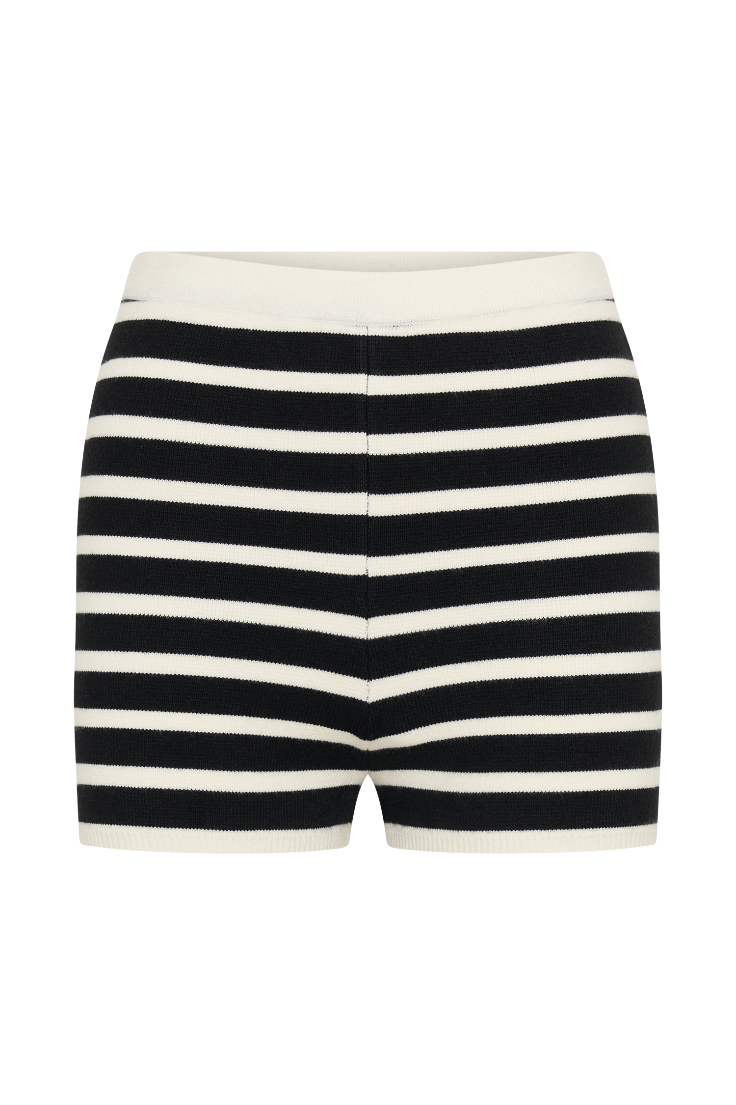 Tabitha Stripe Knit Shorts - Black/White #11