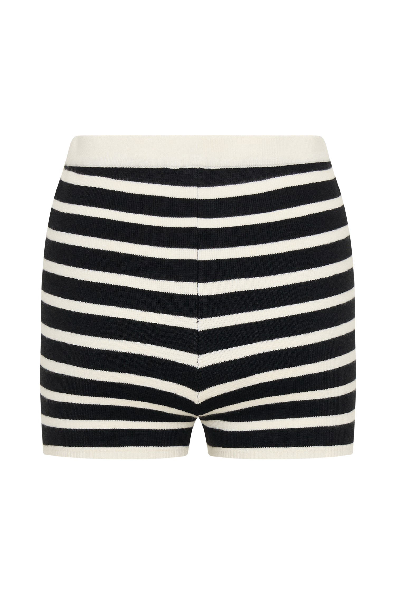 Tabitha Stripe Knit Shorts - Black/White #10
