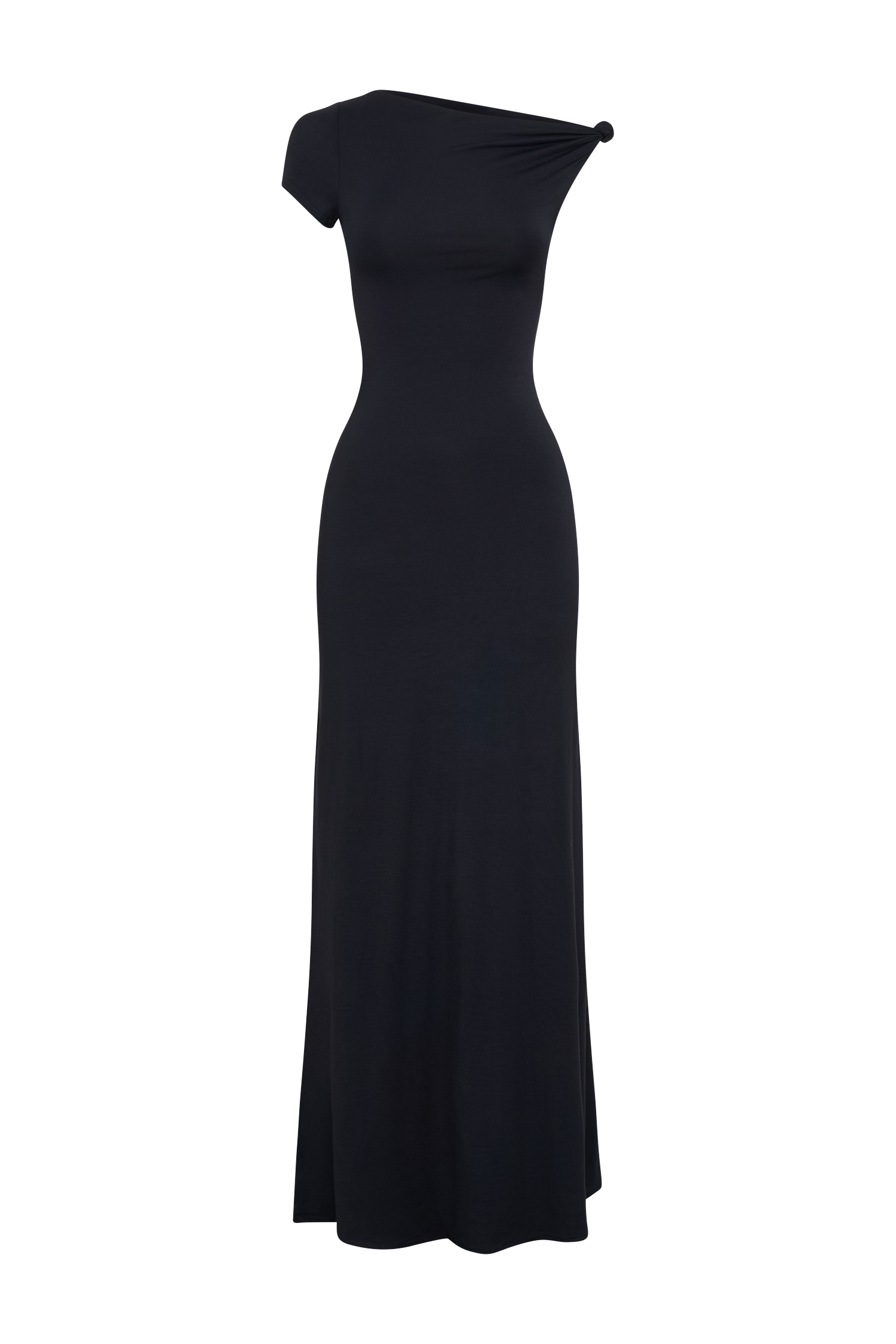 Tamsin Short Sleeve Modal Maxi Dress - Black #7