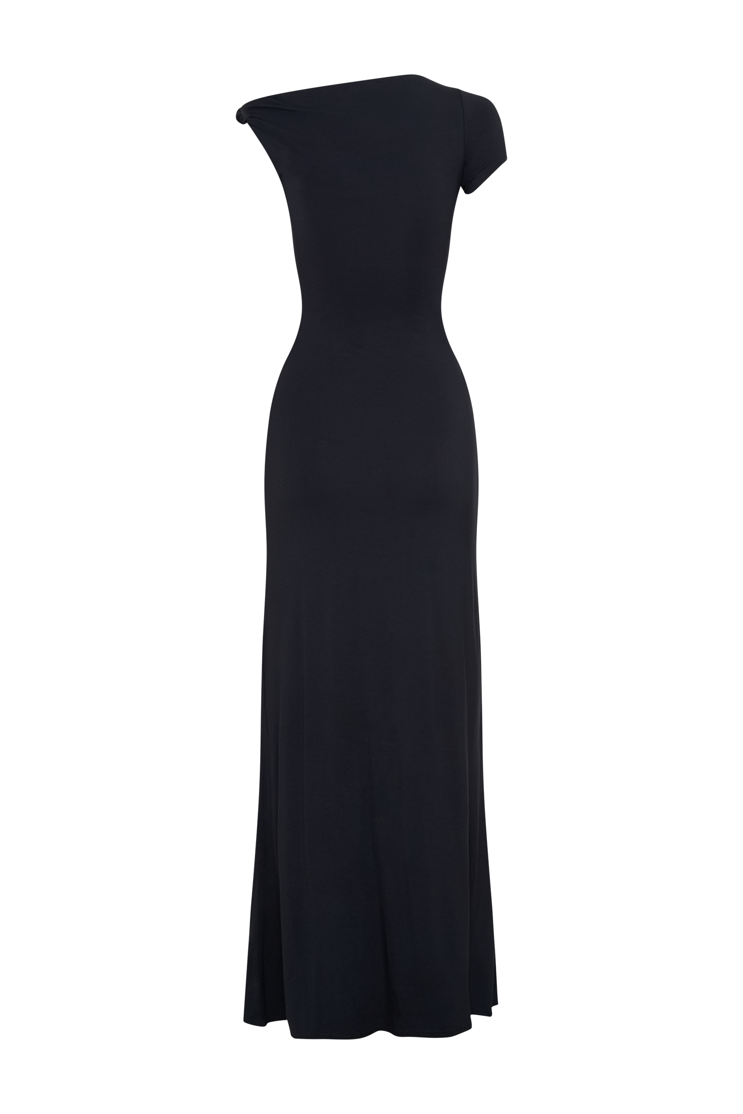 Tamsin Short Sleeve Modal Maxi Dress - Black #6