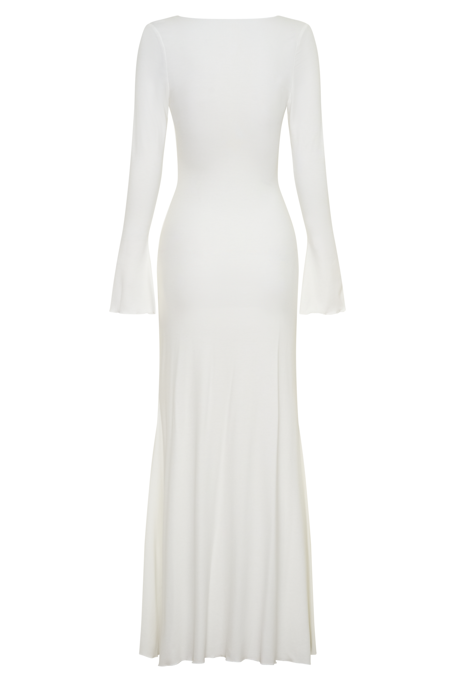 Tanya Buttoned Long Sleeve Maxi Dress - White