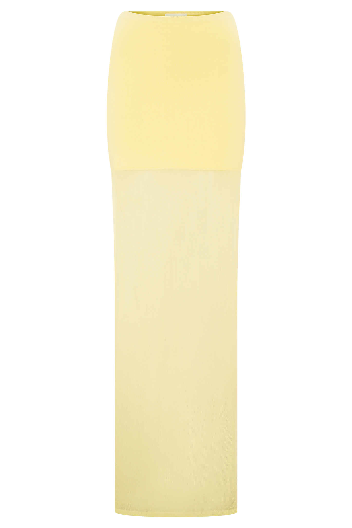 Tanyel Sheer And Bandage Knit Maxi Skirt - Lemon