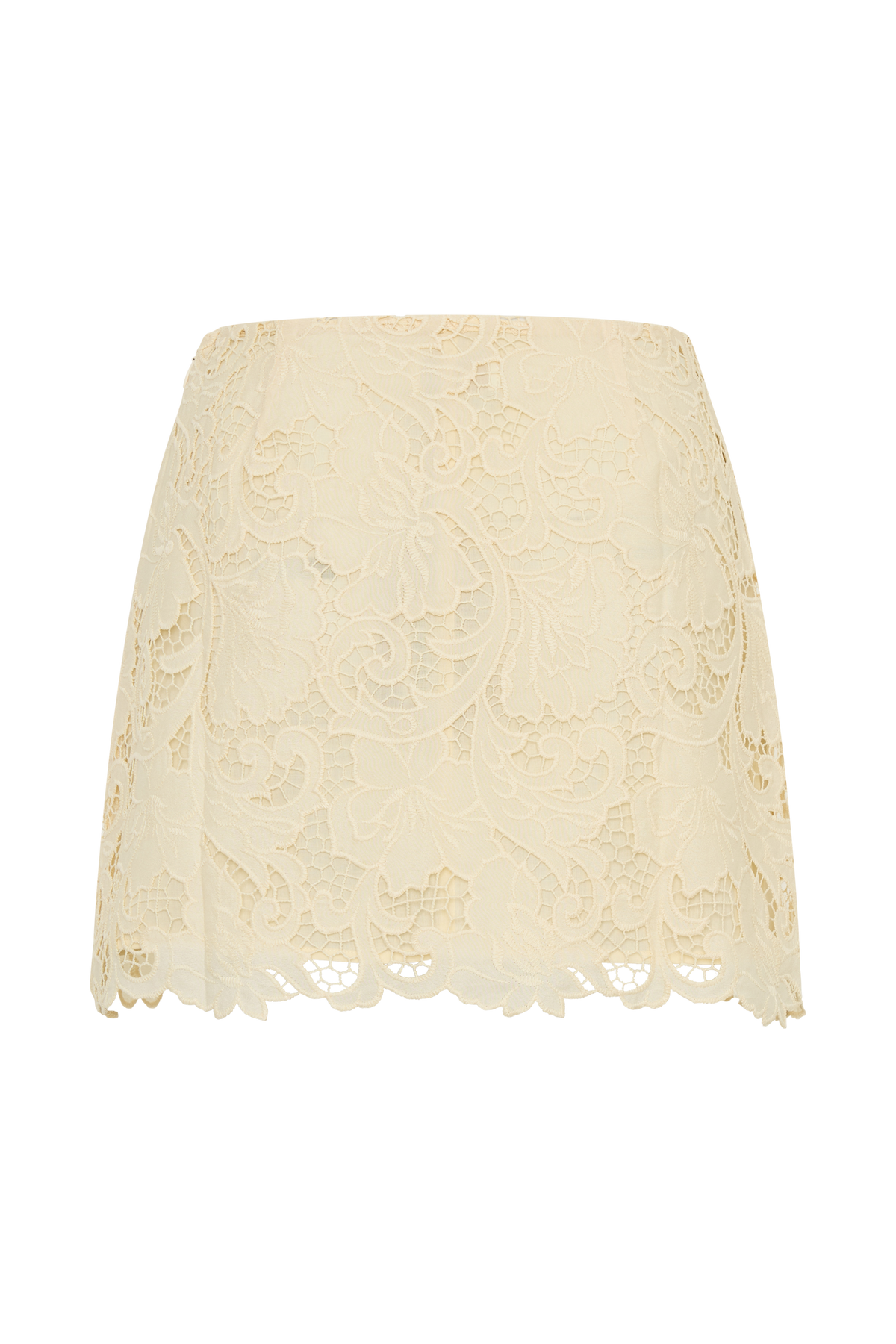 Tessa Broderie Mini Skirt - Lemon #9