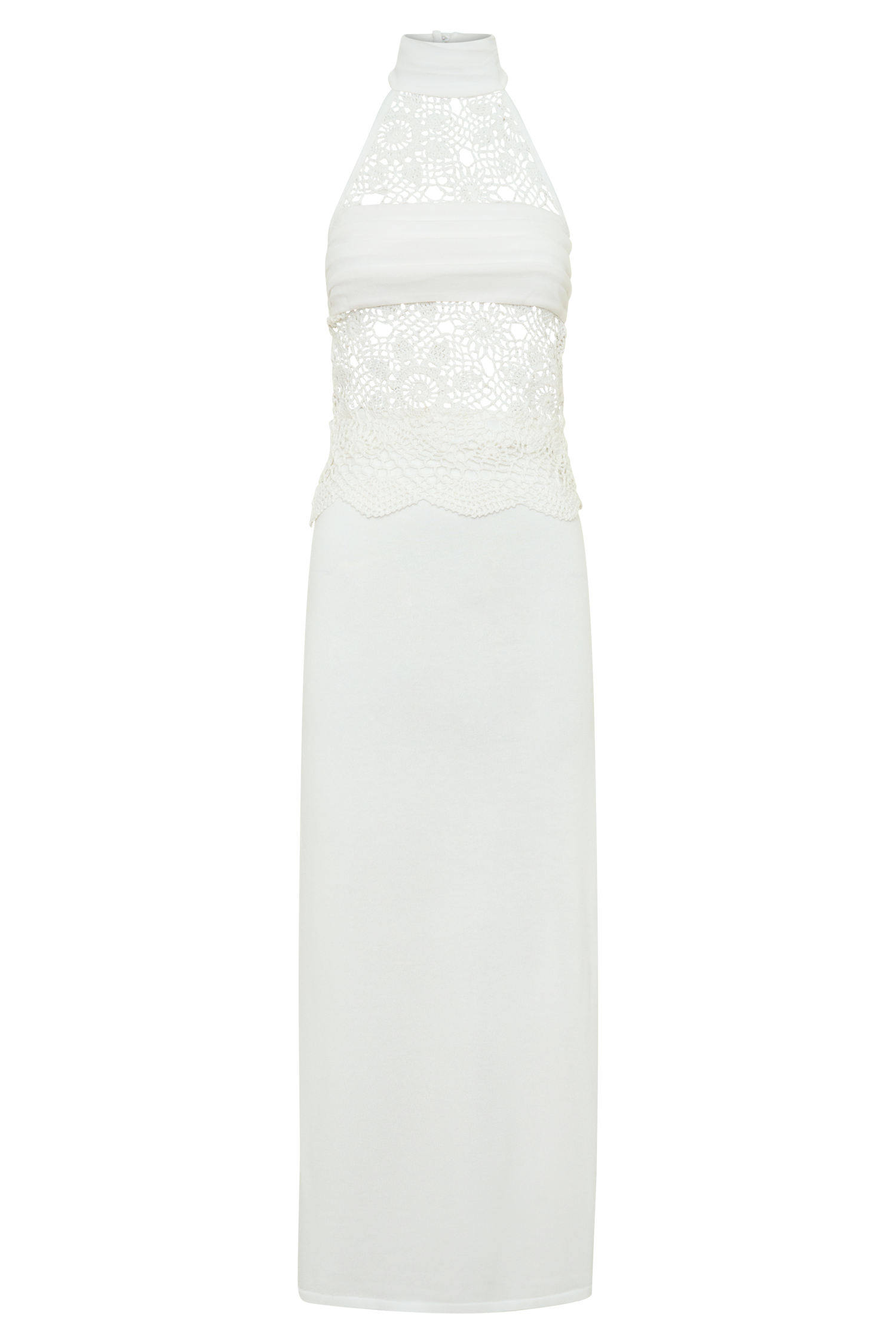 Tessie Knit & Crochet Maxi Dress - Ivory #9