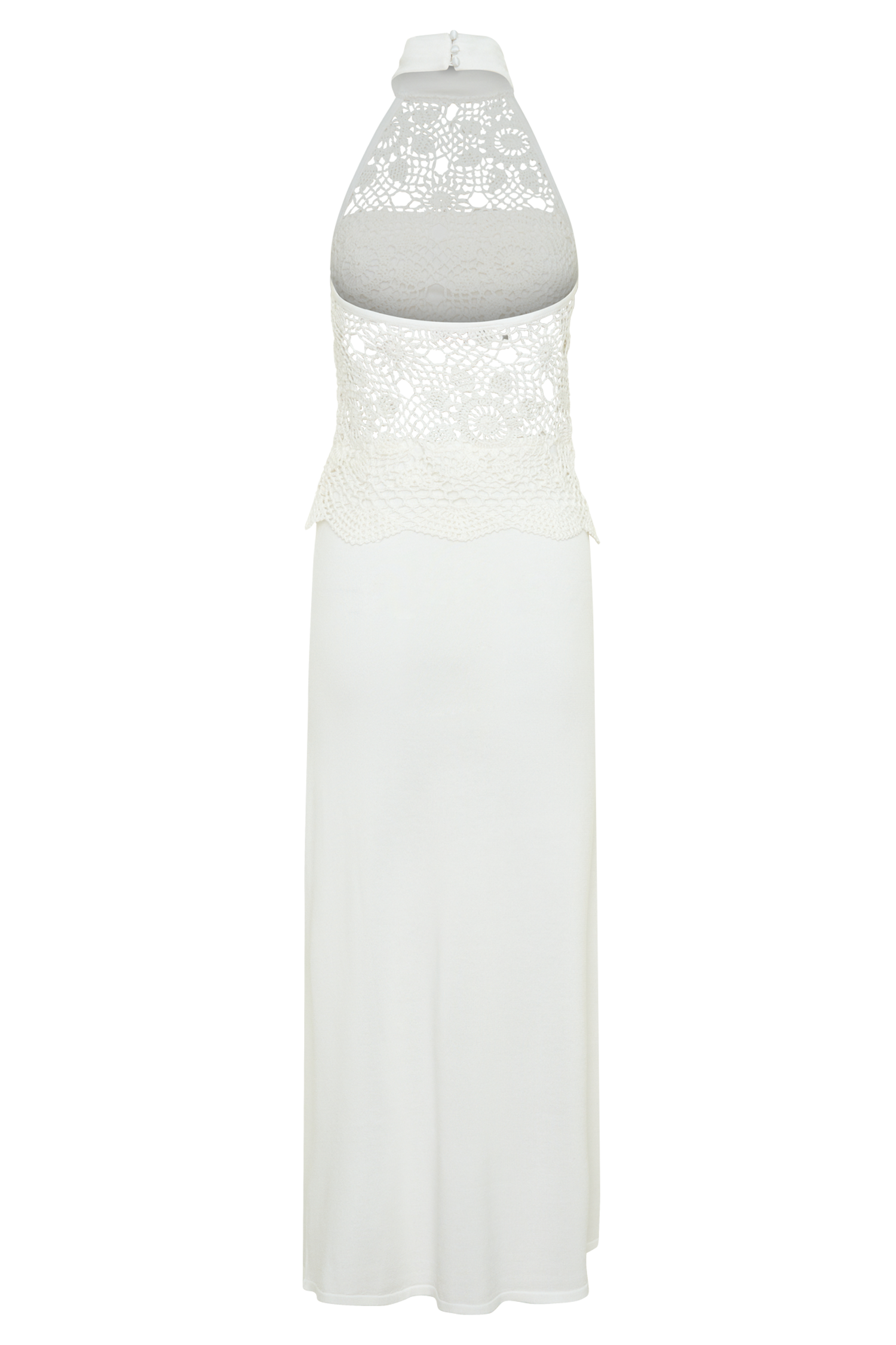 Tessie Knit & Crochet Maxi Dress - Ivory #8