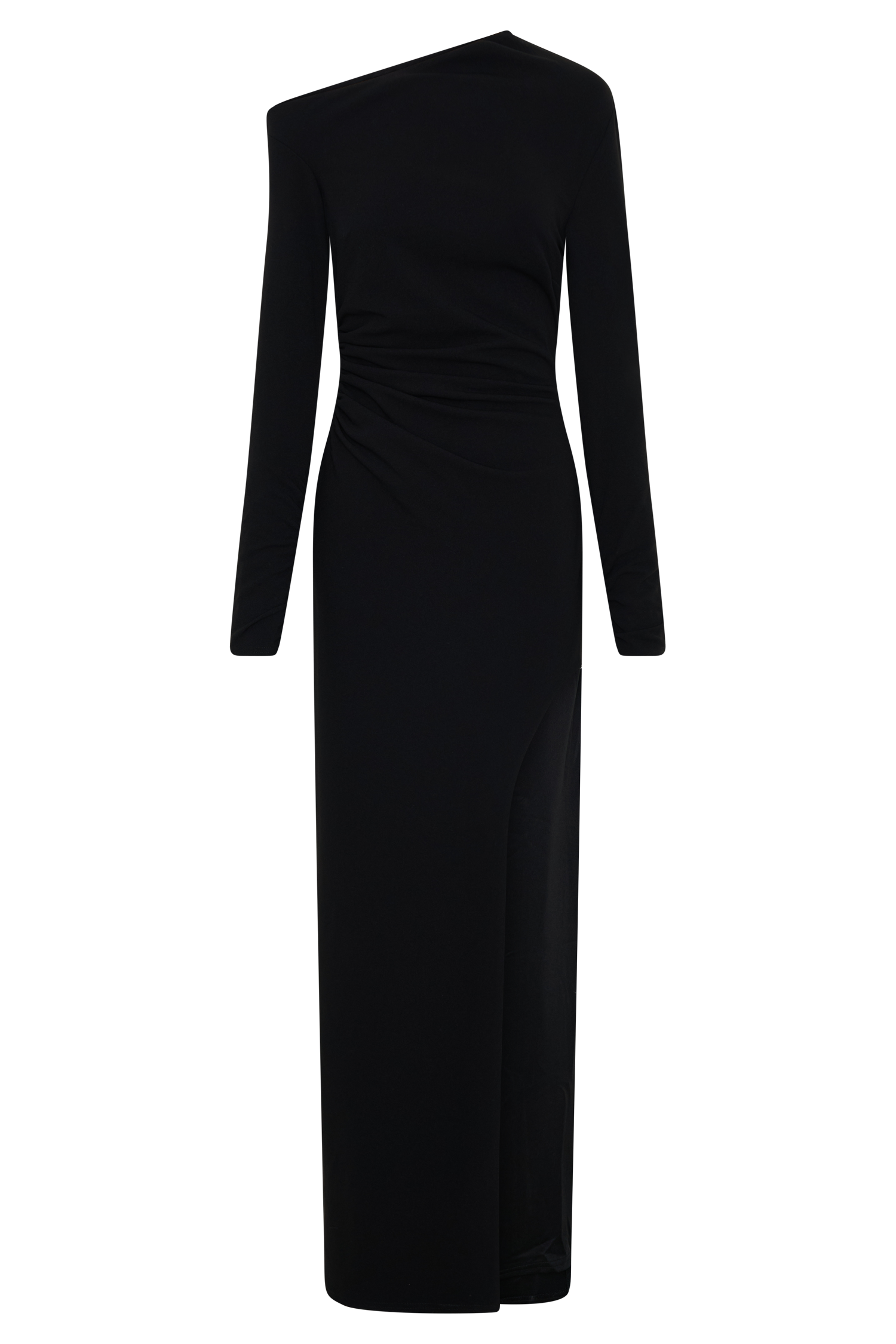 Thalyn Crepe Maxi Dress With Split - Black #10