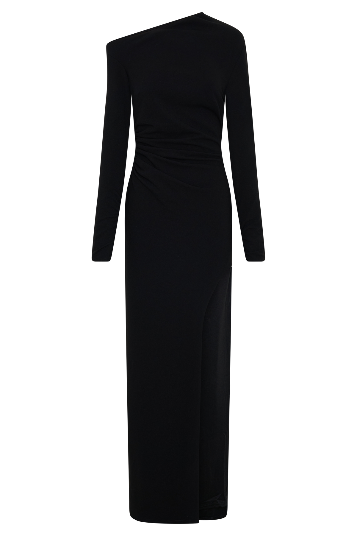 Thalyn Crepe Maxi Dress With Split - Black #10