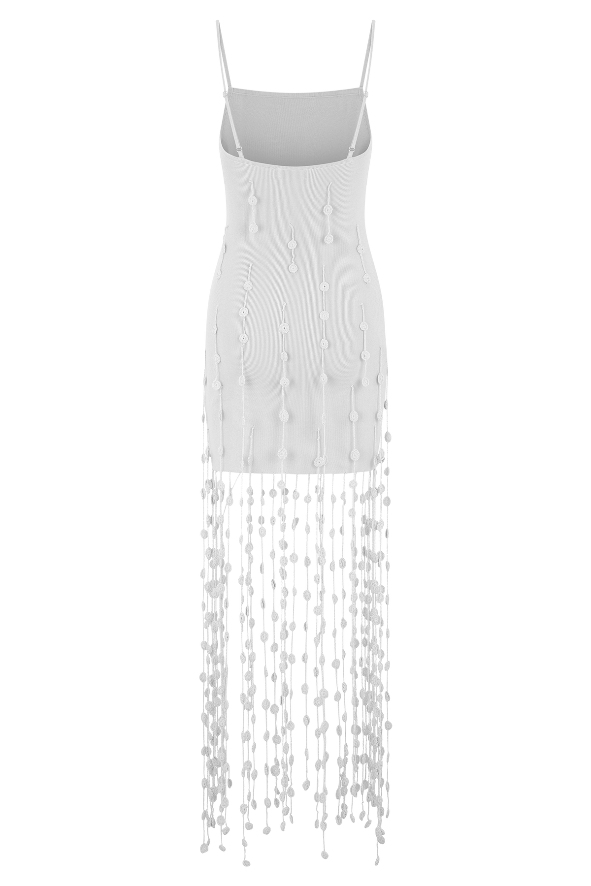 Tove Hand Knit Flower Mini Dress - White #6