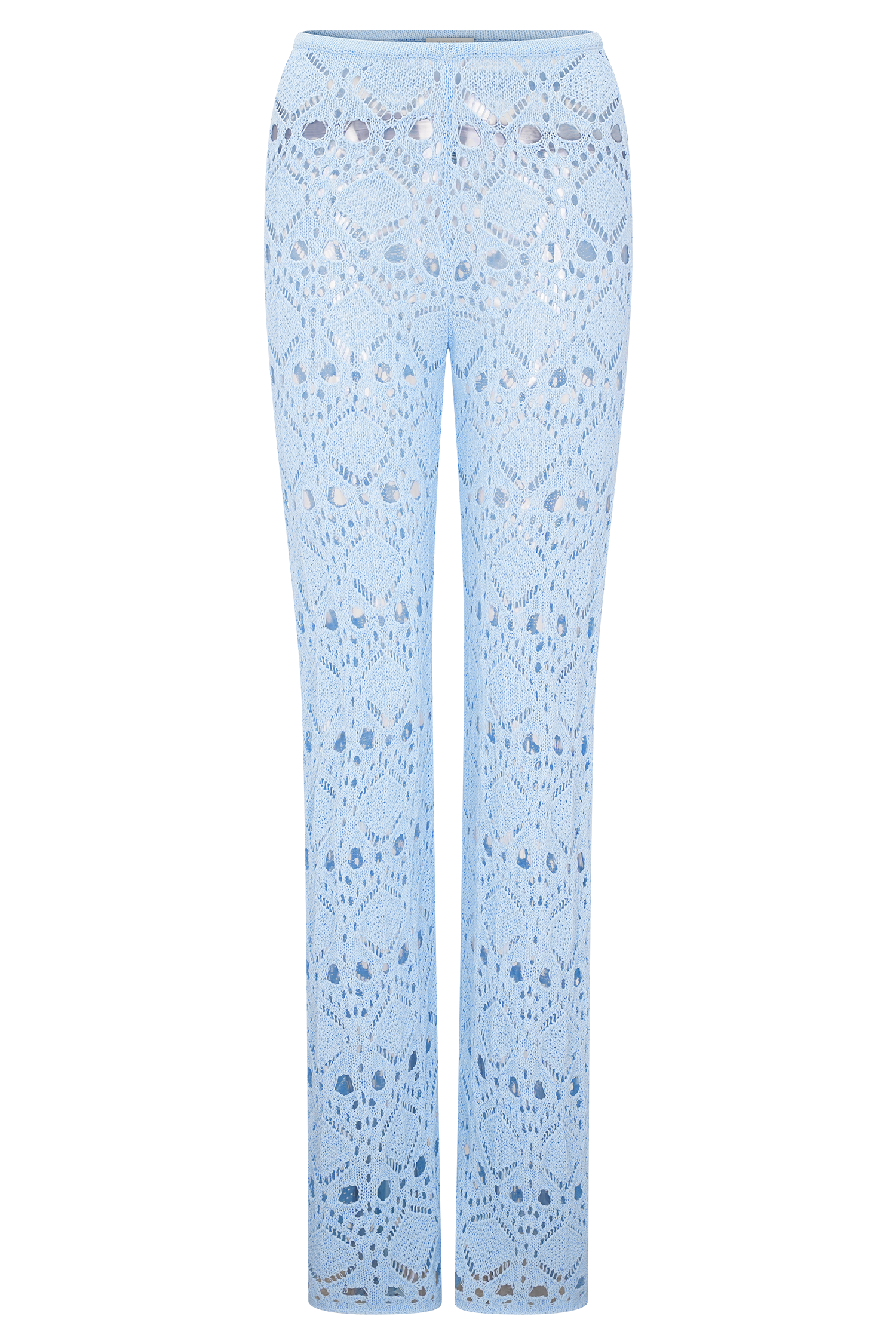 Trena Crochet Knit Pants - Sky Blue #9