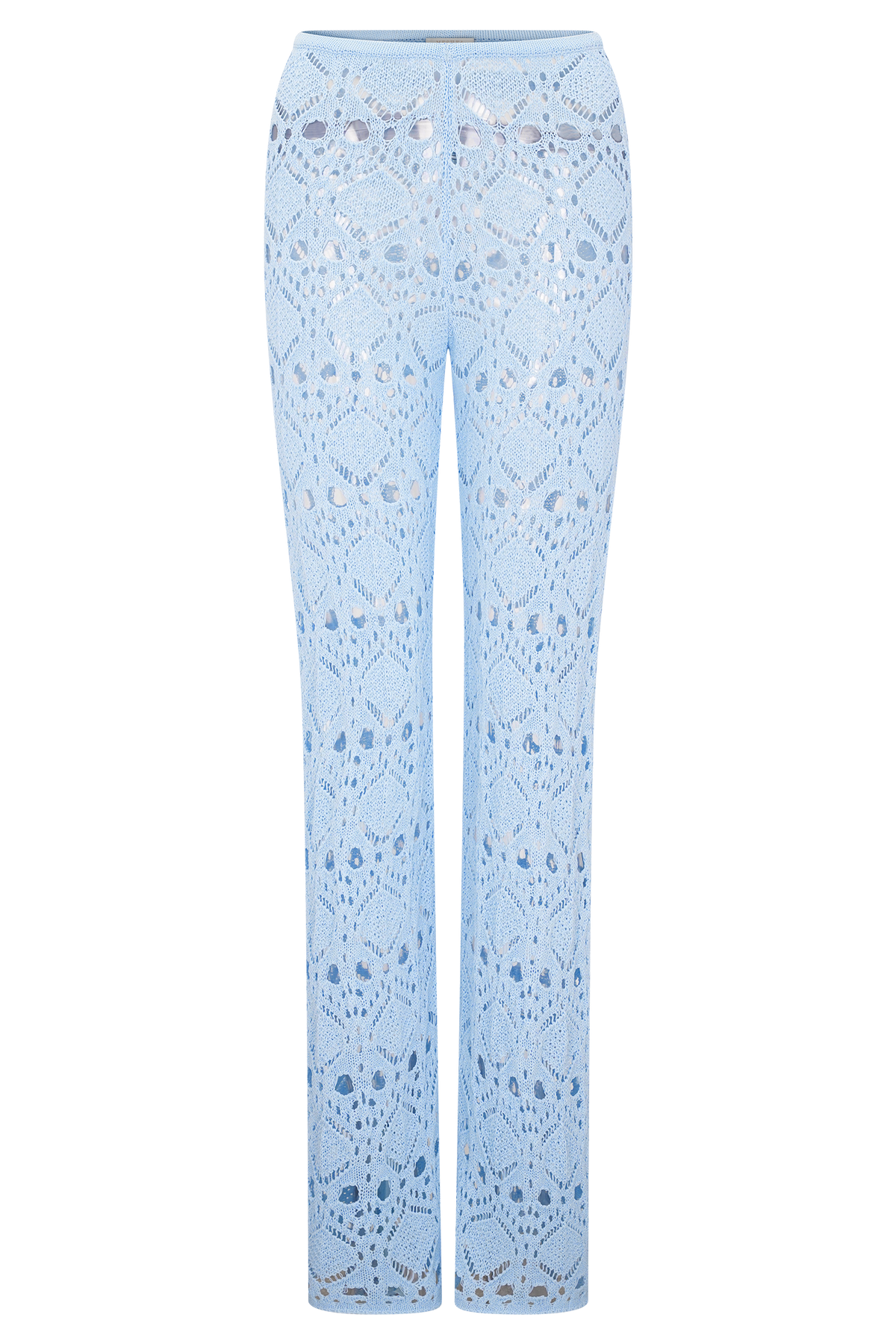 Trena Crochet Knit Pants - Sky Blue #9