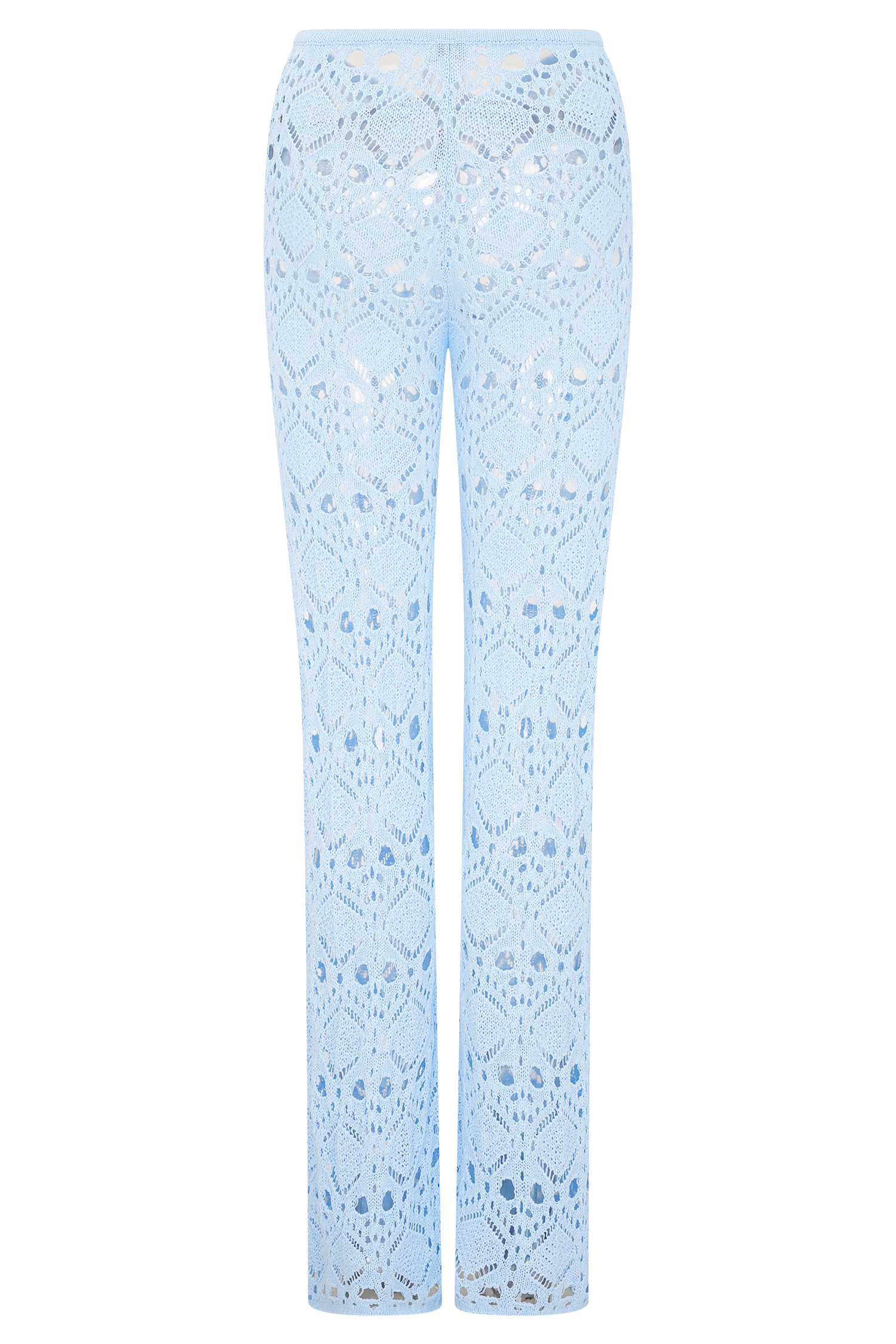 Trena Crochet Knit Pants - Sky Blue #8