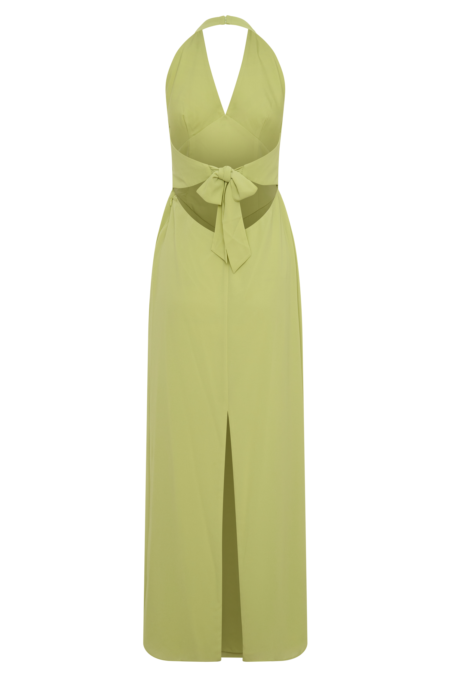 Valentina Chiffon Halter Maxi Dress - Pistachio #8