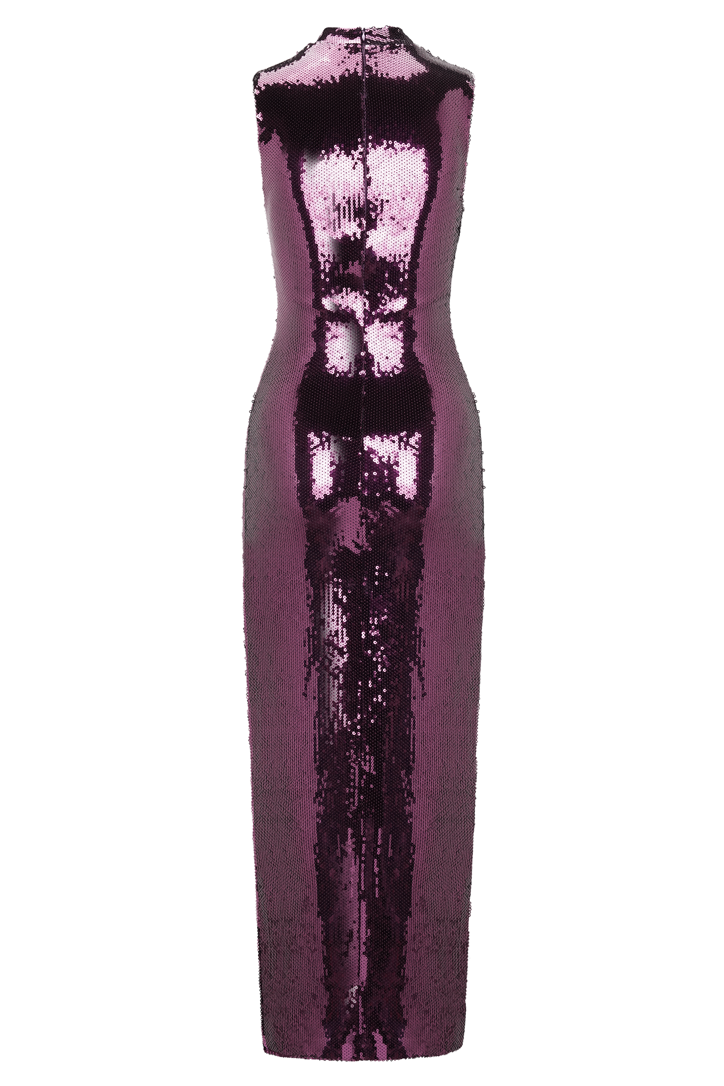Veronica Sequin Midi Dress - Plum