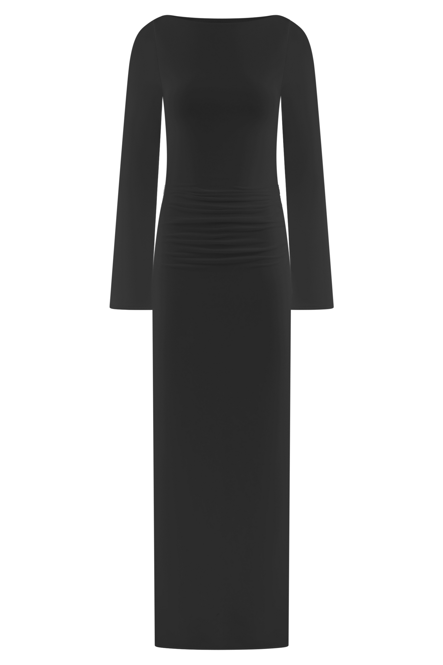 Vienna Slinky Cut Out Maxi Dress - Black