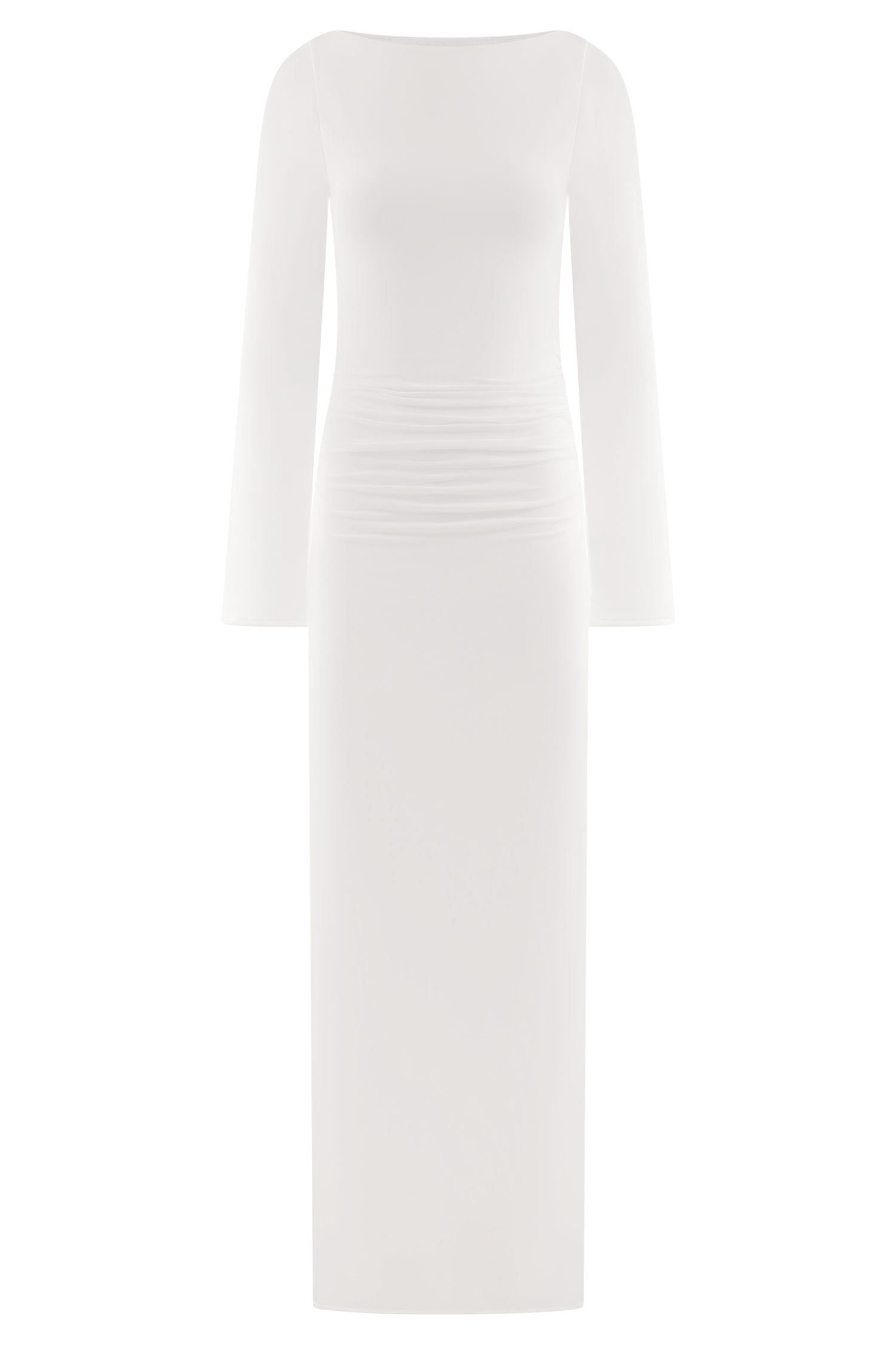 Vienna Slinky Cut Out Maxi Dress - White #7