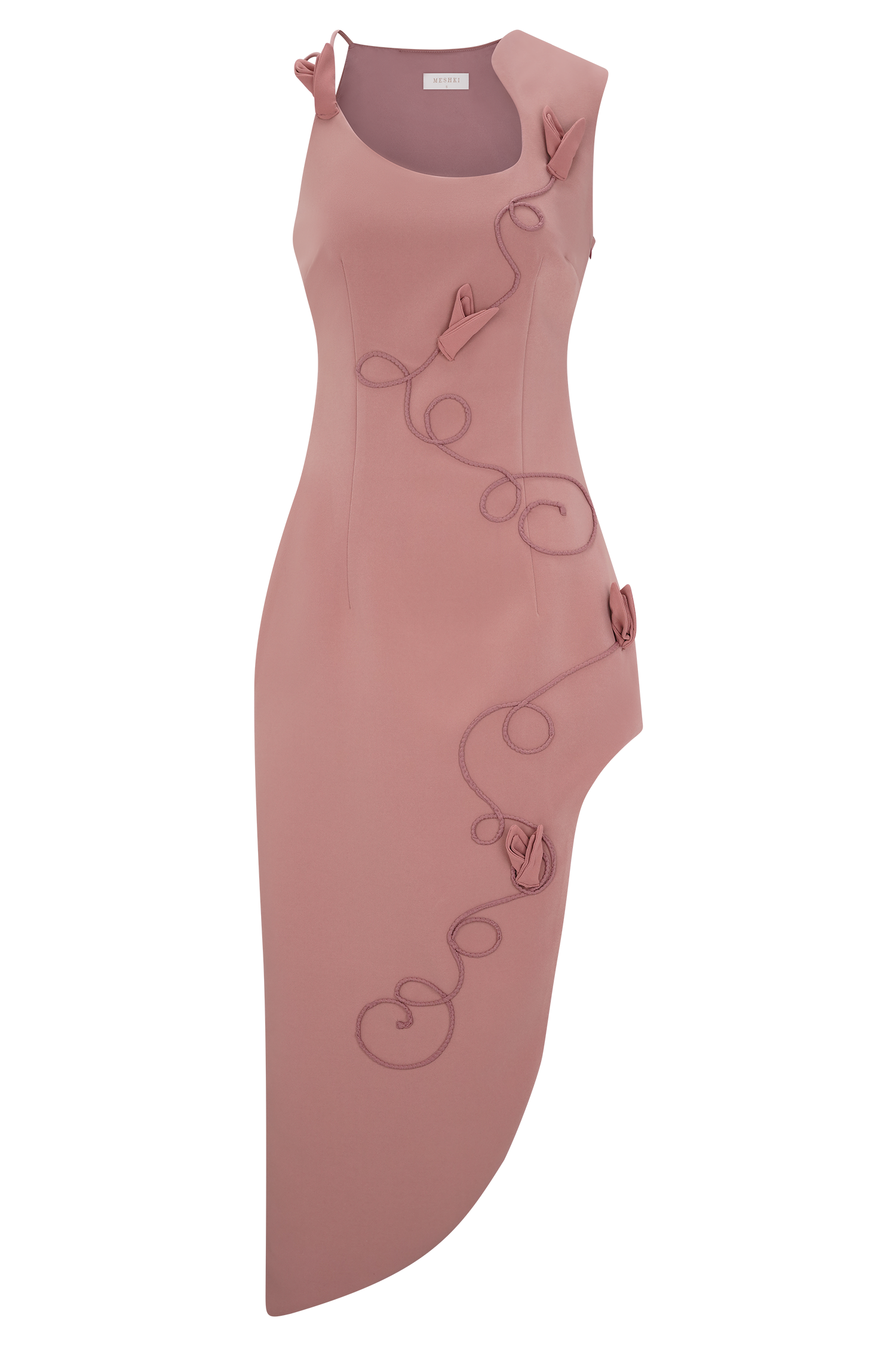 Virginia Suiting Embroidered Midi Dress - Burnt Rose #7