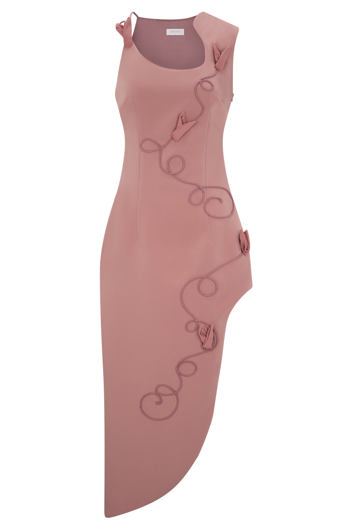 Virginia Suiting Embroidered Midi Dress - Burnt Rose #7