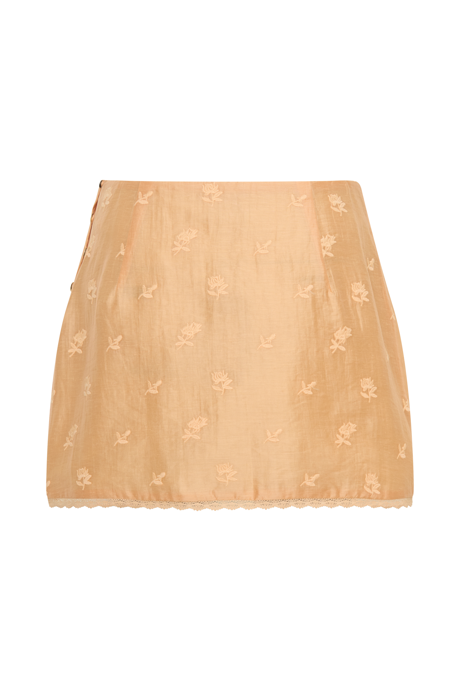 Vivian Embroidered Mini Skirt - Orange #9