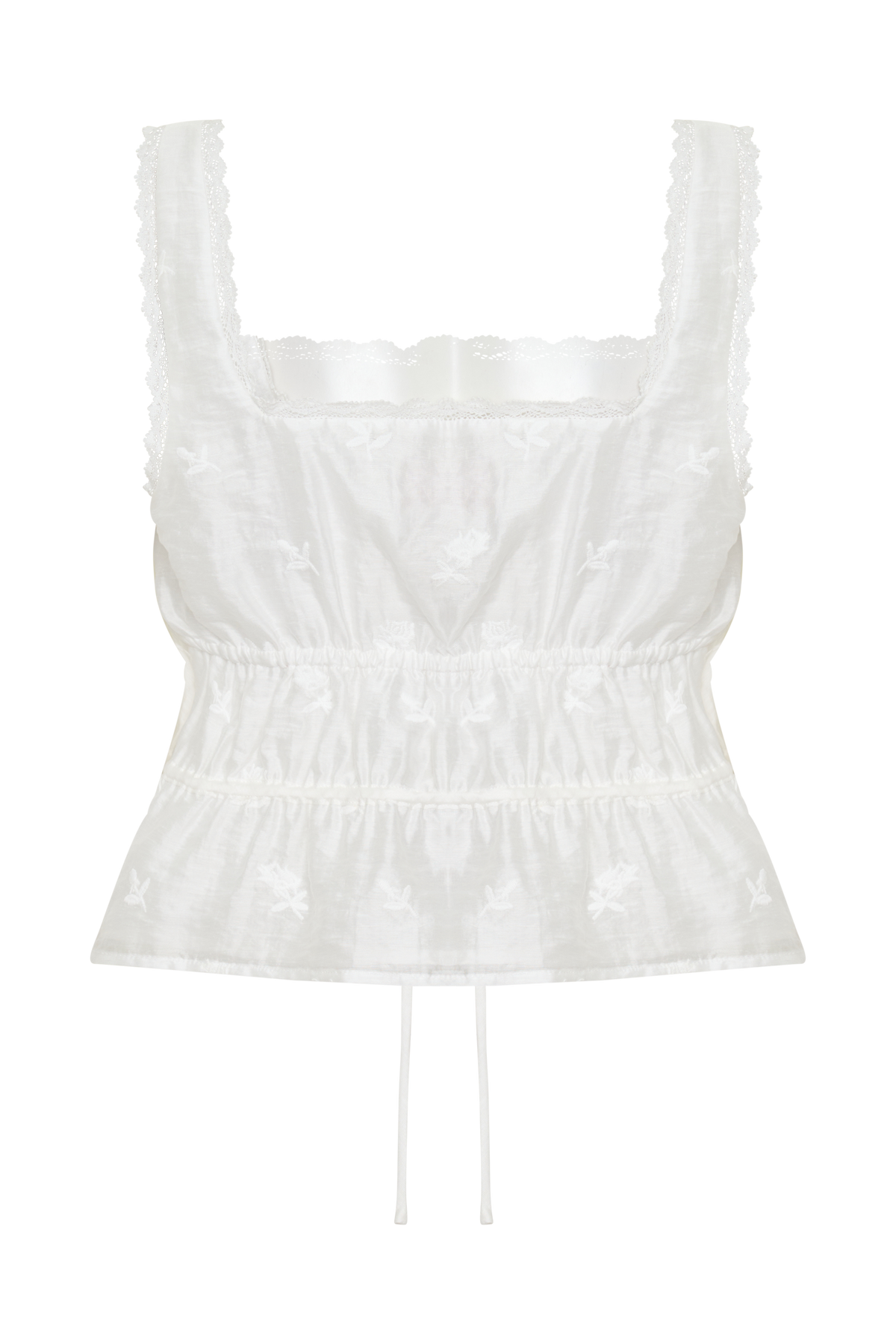 Vivian Embroidered Sleeveless Top - White #8