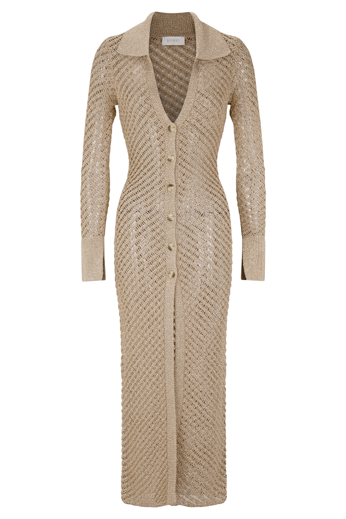 Waverley Metallic Knit Swim Cover Up - Gold #7
