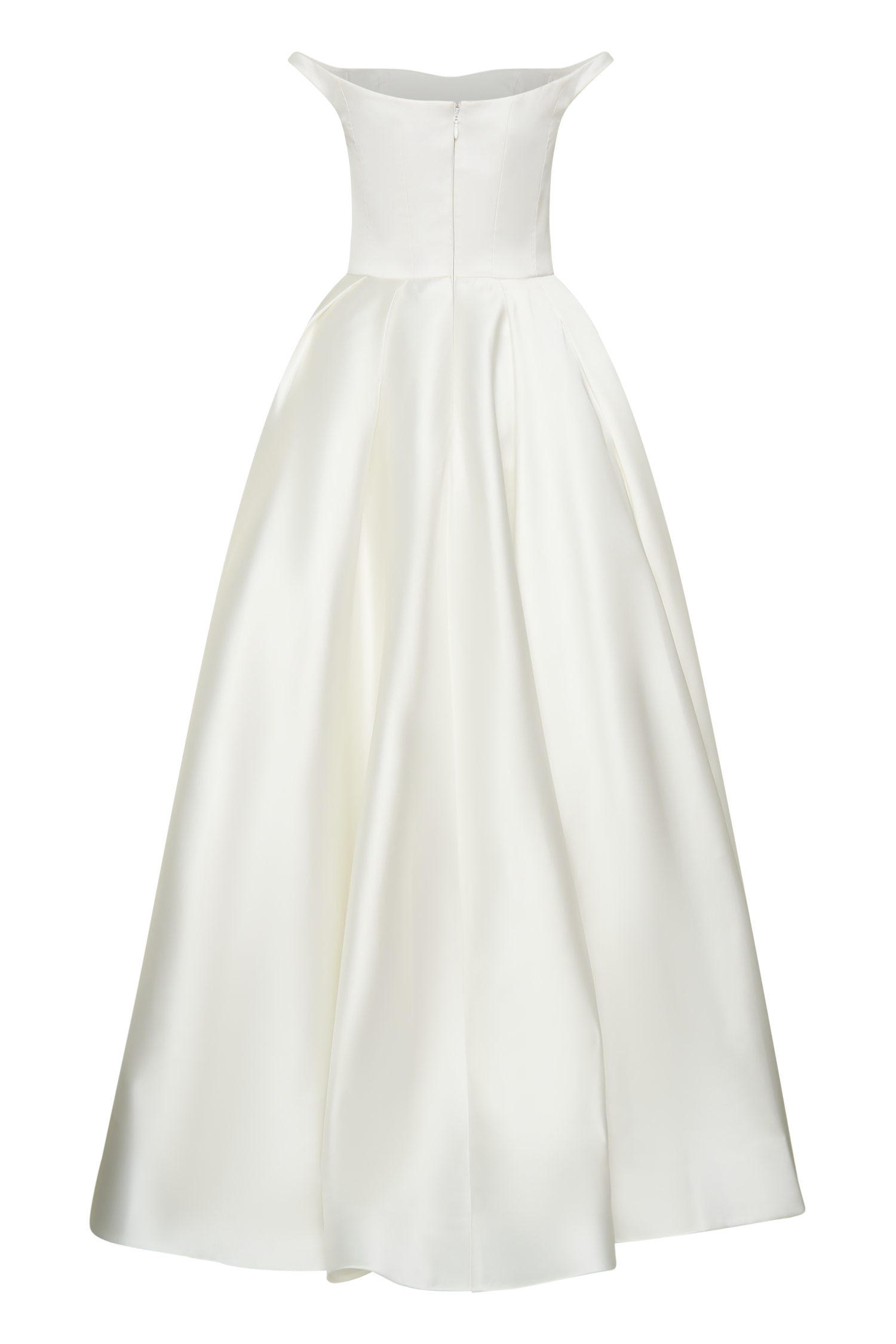 Willow Off Shoulder Satin Maxi Gown - White #9