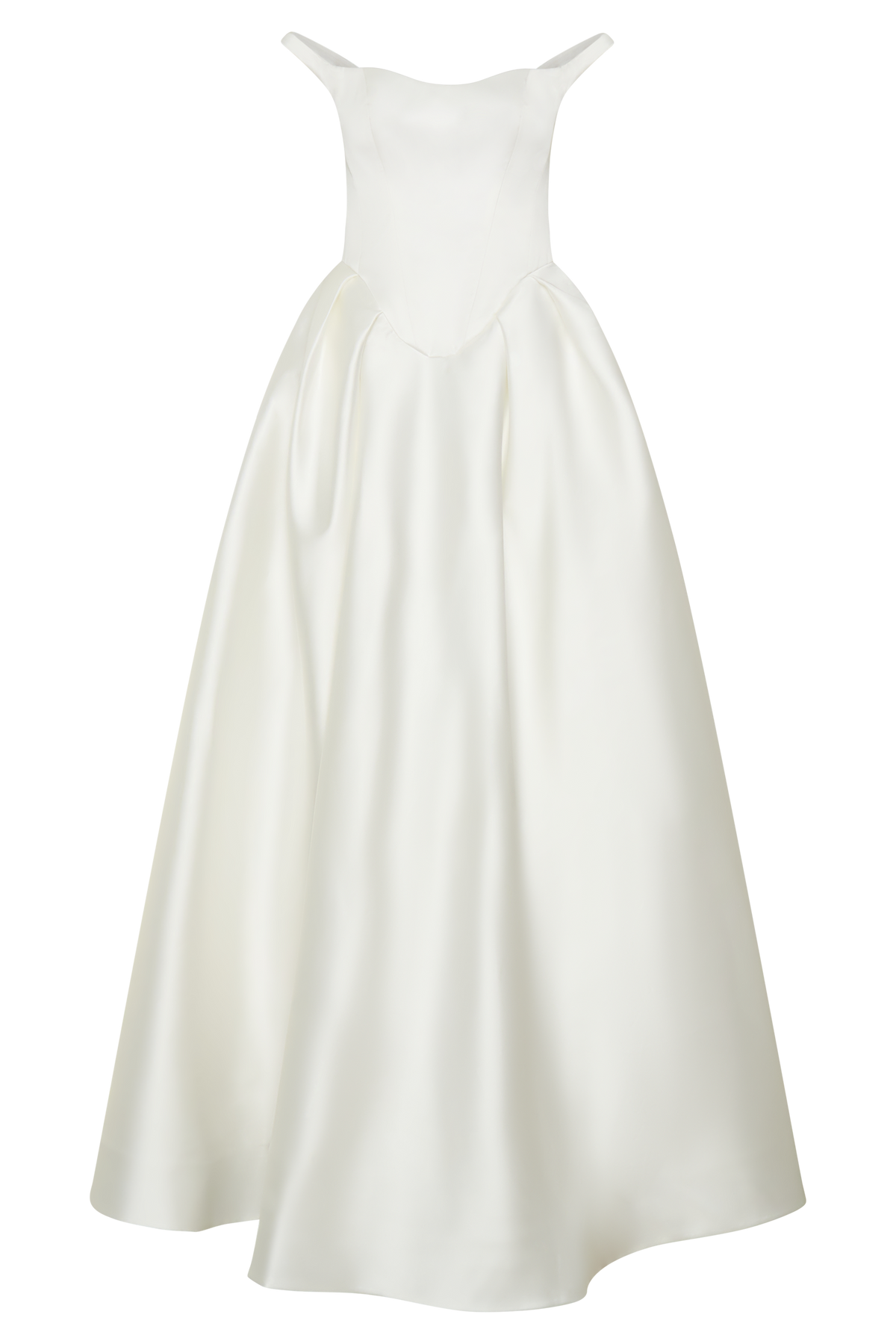 Willow Off Shoulder Satin Maxi Gown - White #14