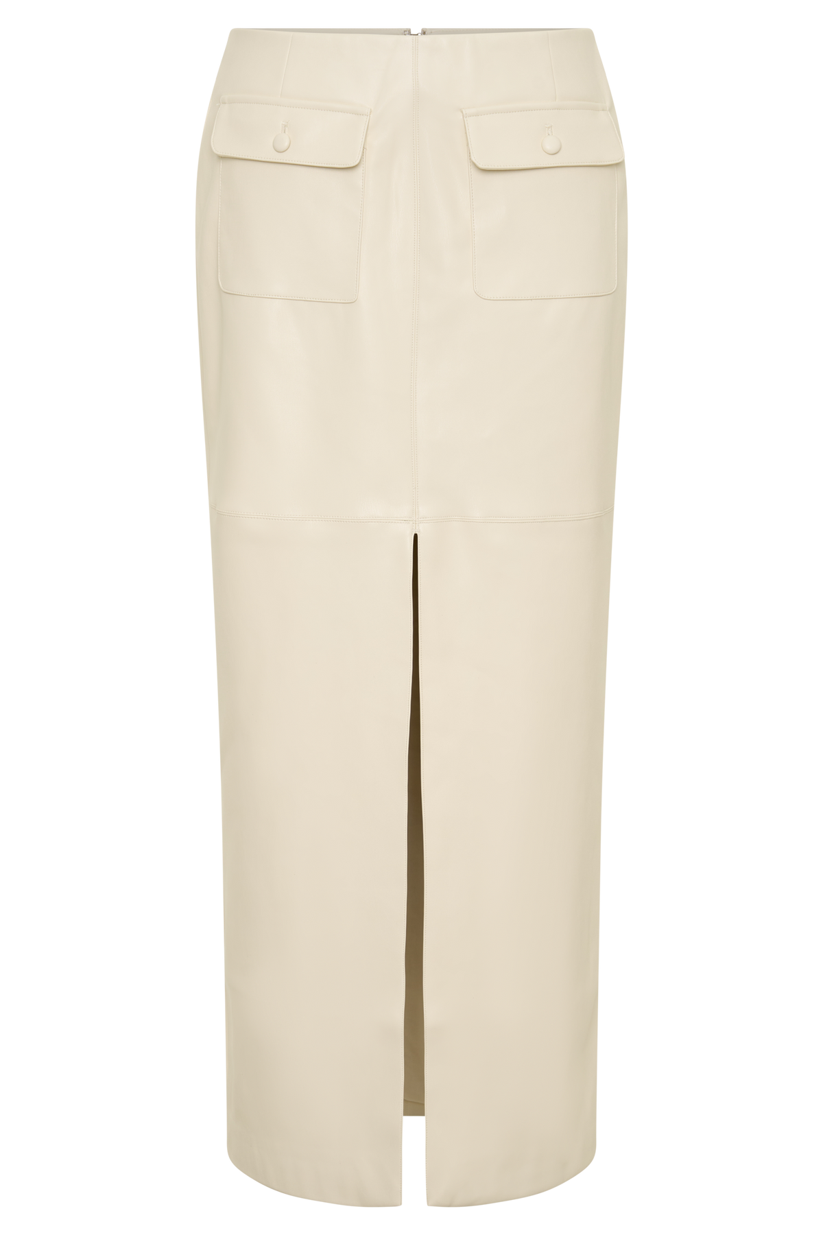 Winslet Faux Leather Maxi Skirt - Bone #10