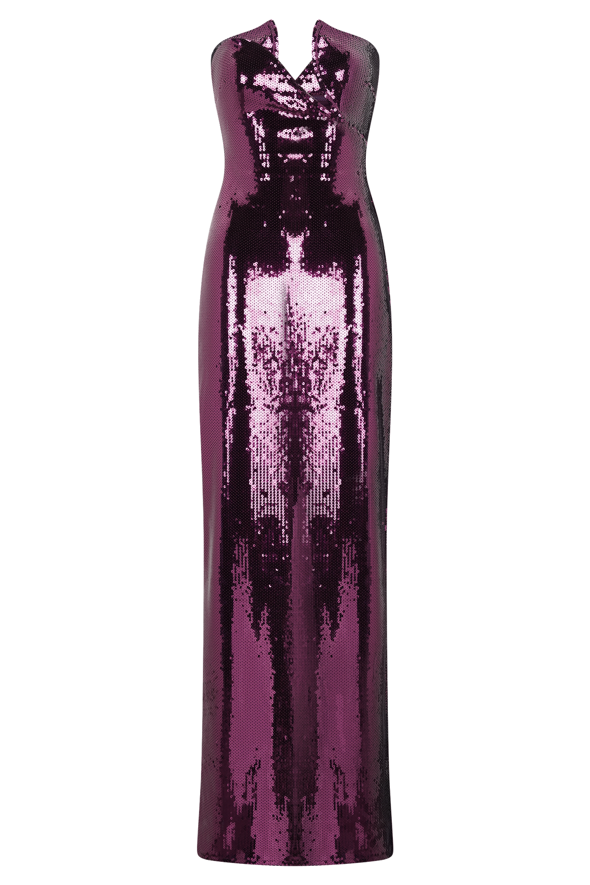 Winston Strapless Sequin Maxi Dress - Plum #8