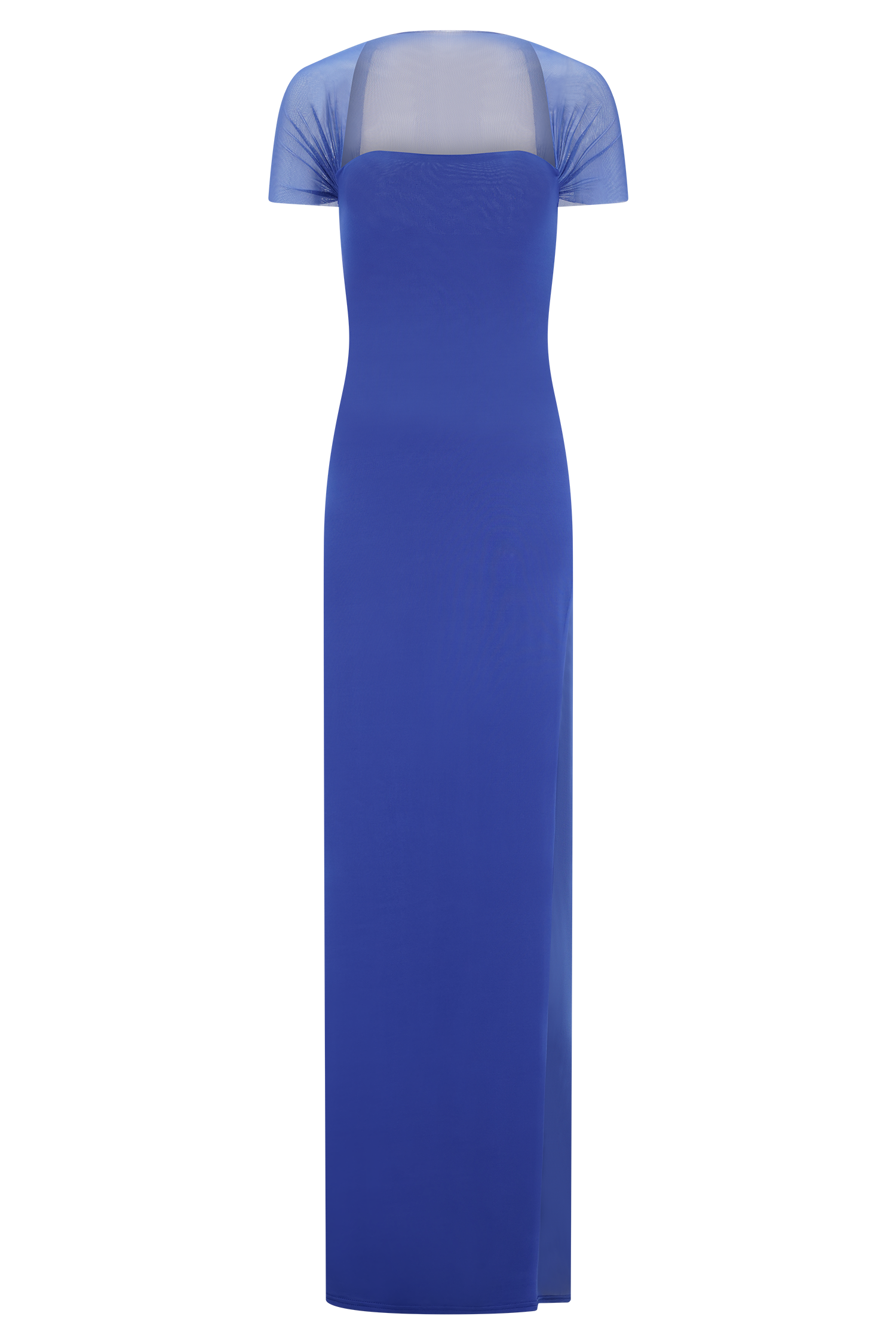 Wyatt Slinky And Mesh Maxi Dress - Cobalt Blue #7