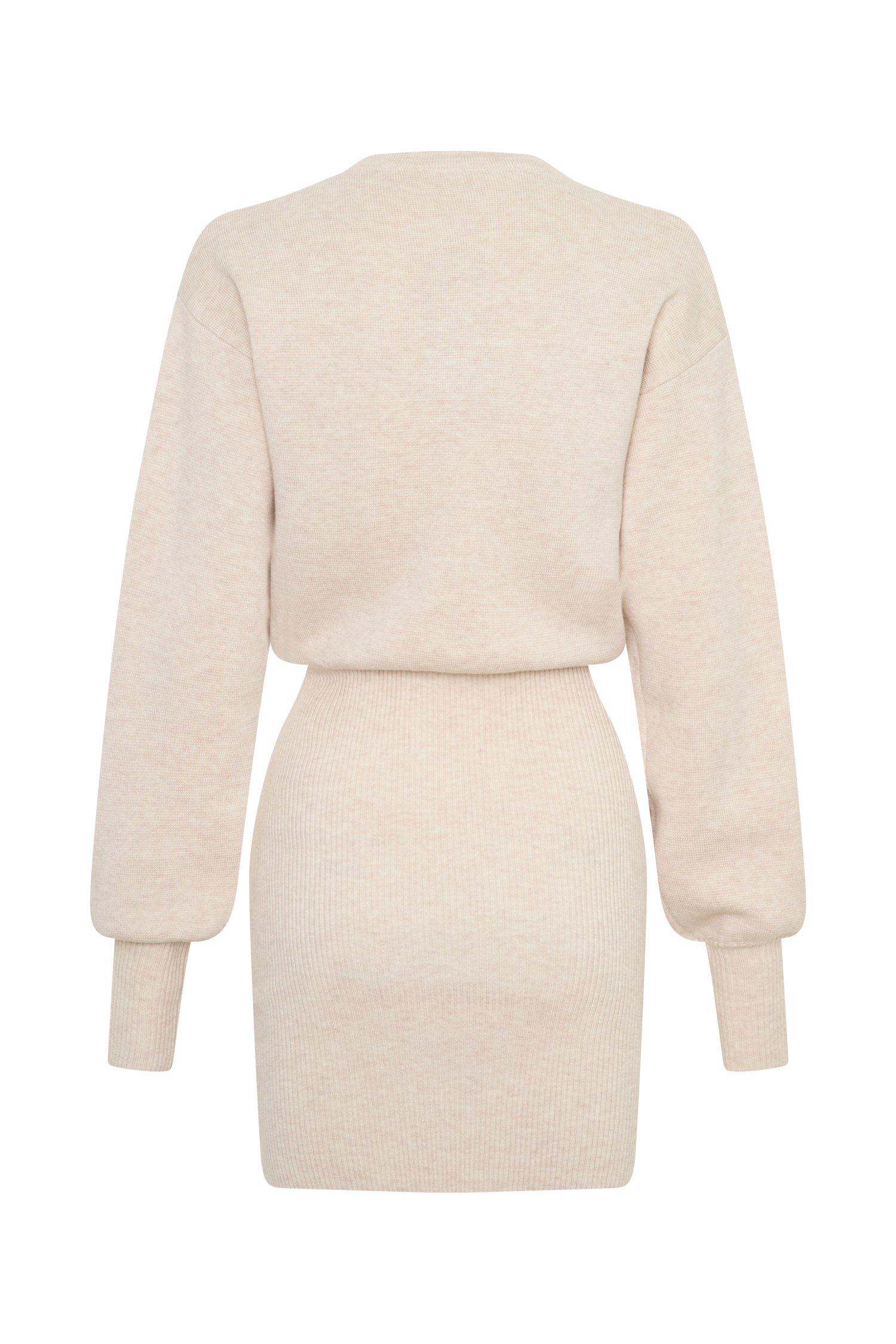Xaden Wool Mix Knit Mini Dress - Oat Marle #8
