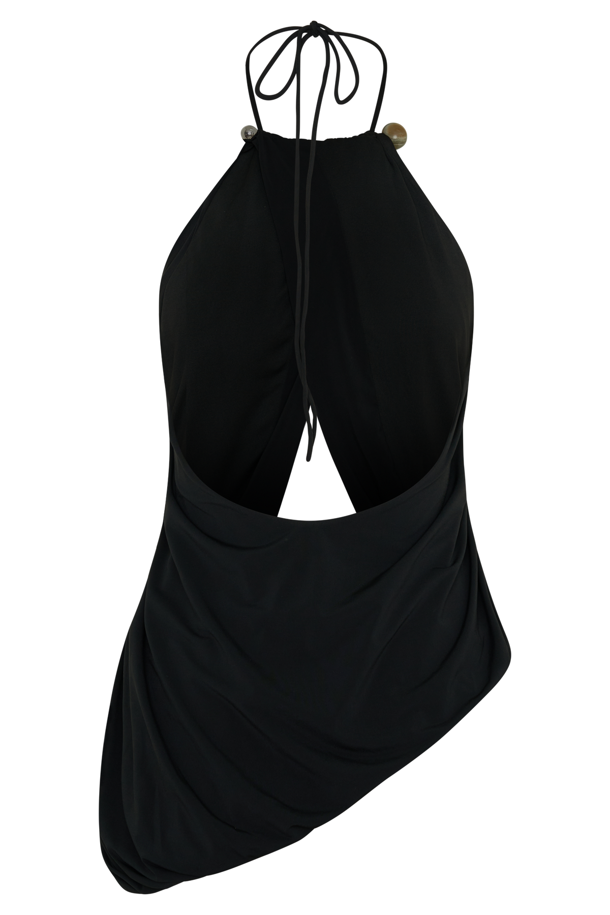 Yuna Draped Hardware Top - Black