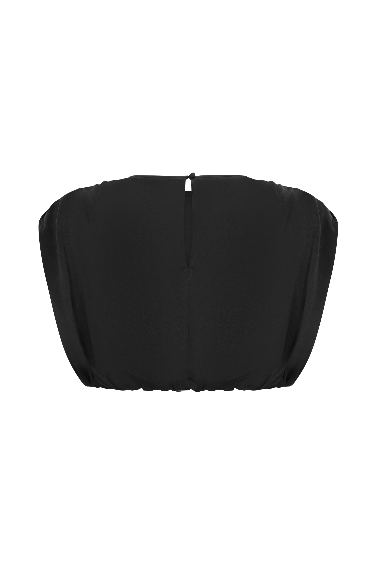 Zendaya Silk Crop Top - Black #8