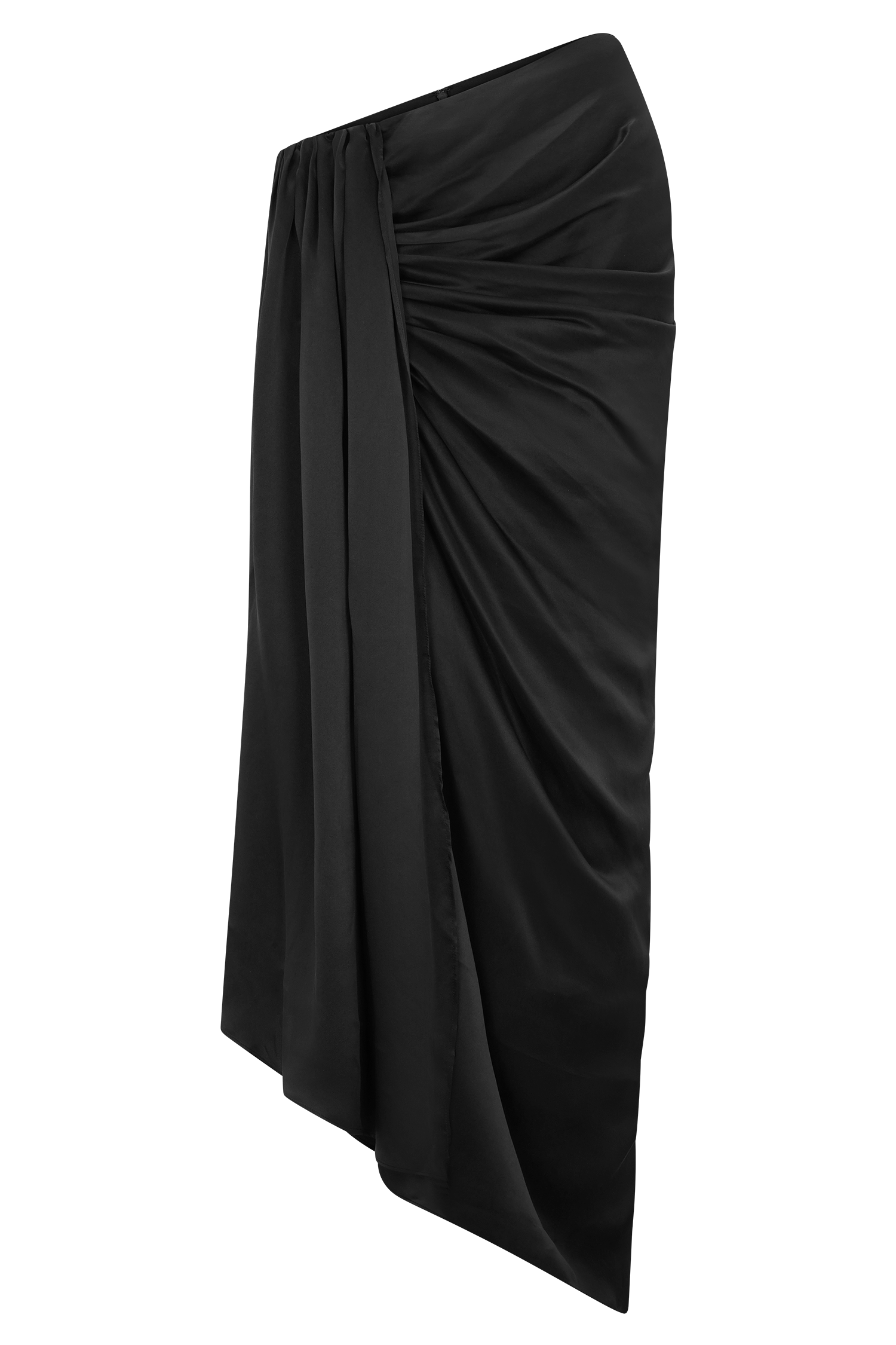 Zendaya Silk Midi Skirt - Black #8