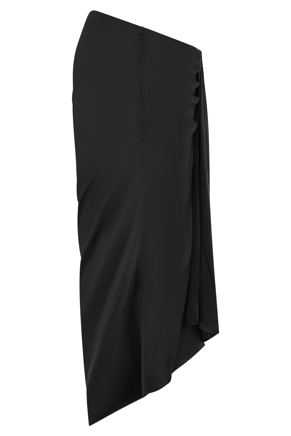 Zendaya Silk Midi Skirt - Black